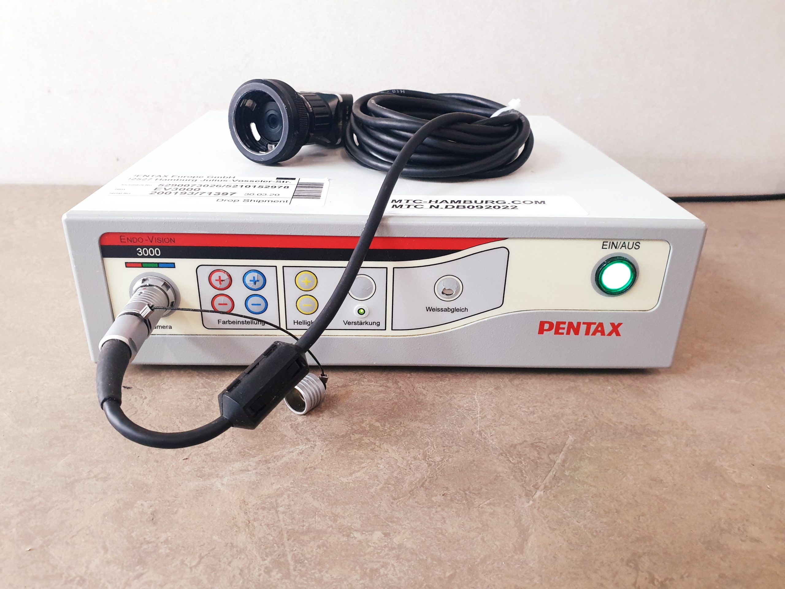 PENTAX ENDO VISION 3000 MIT KAMERAKOPF Konsole mit Kamerakopf