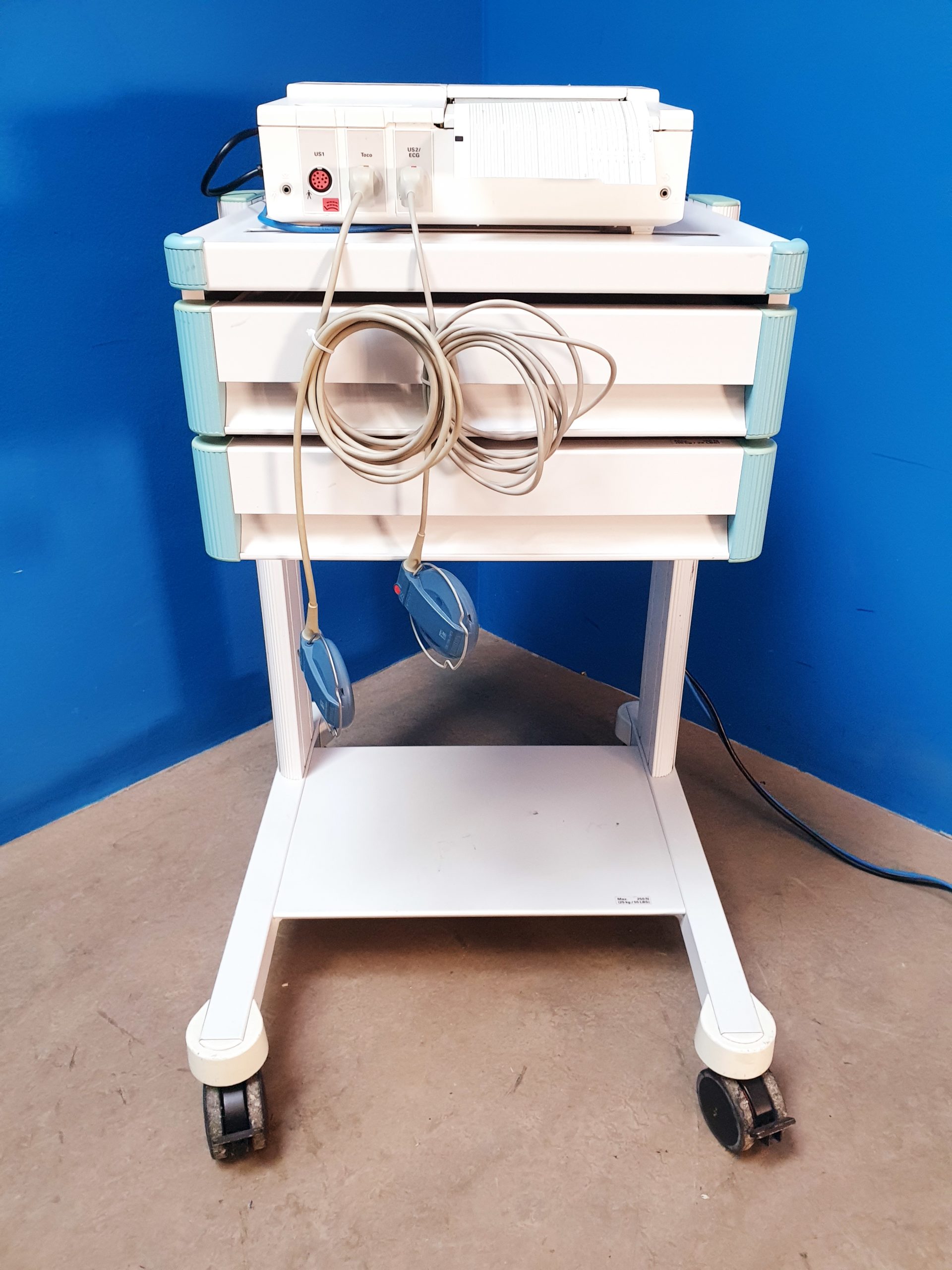 Hewlett Packard HP Series 50IP-2 // 50 IP 2 CTG Fetal Monitor + US and Toco Probe