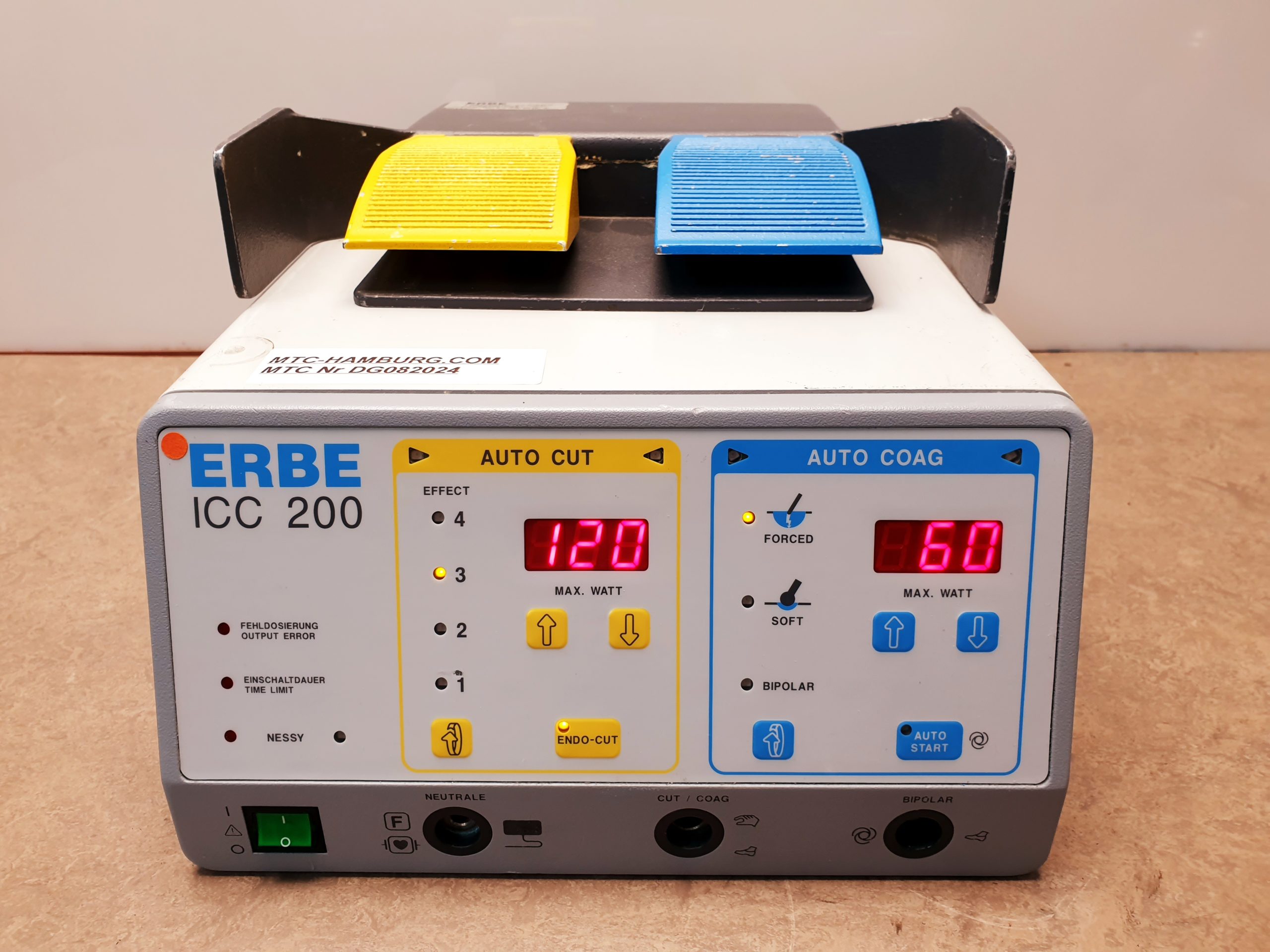 Erbe ICC 200 mit Fußschalter HF Gerät