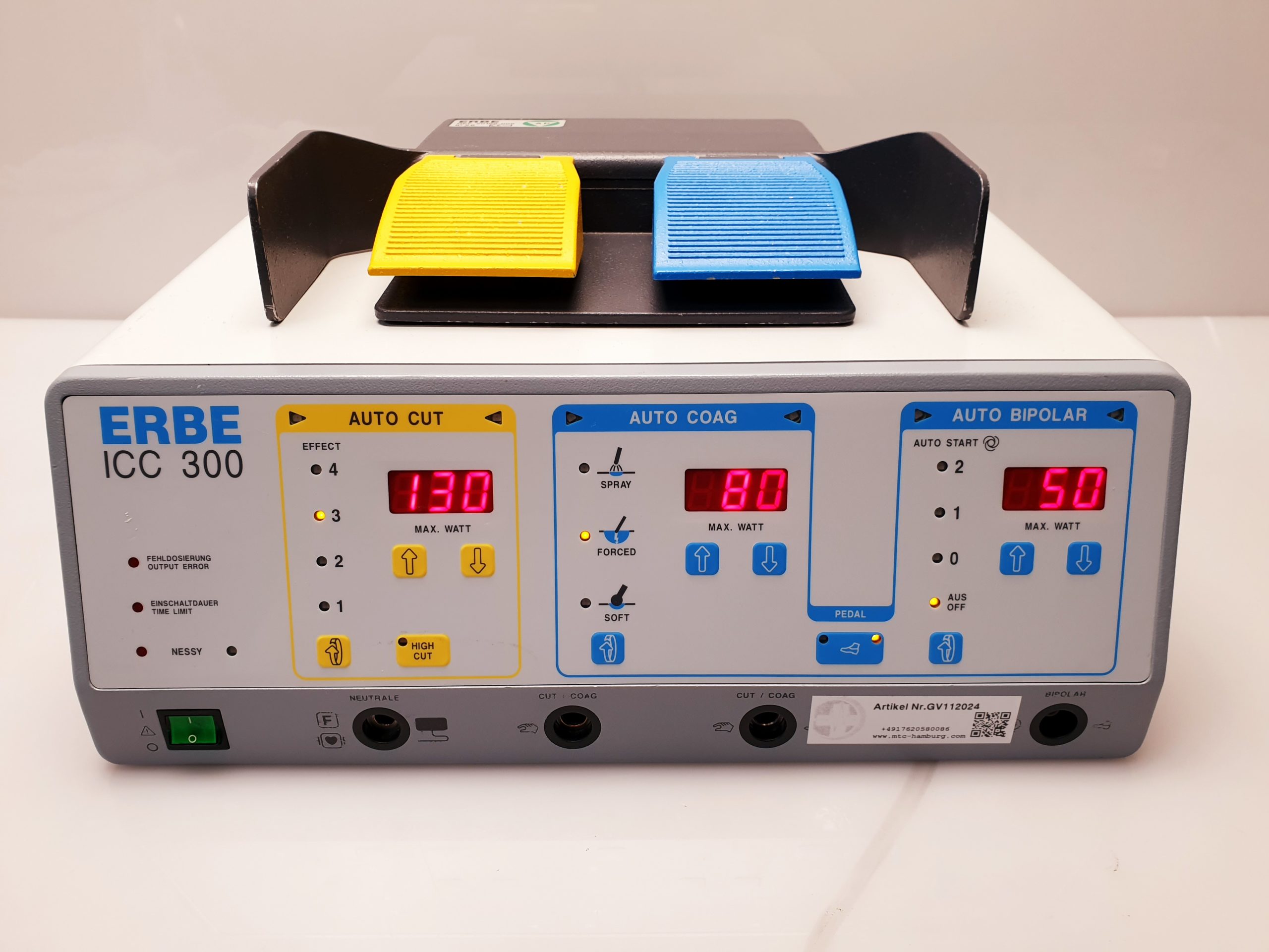 ERBE ICC 300 // ICC300 H HF-Chirurgiegerät 300 Watt Leistung mit Fusschaltter