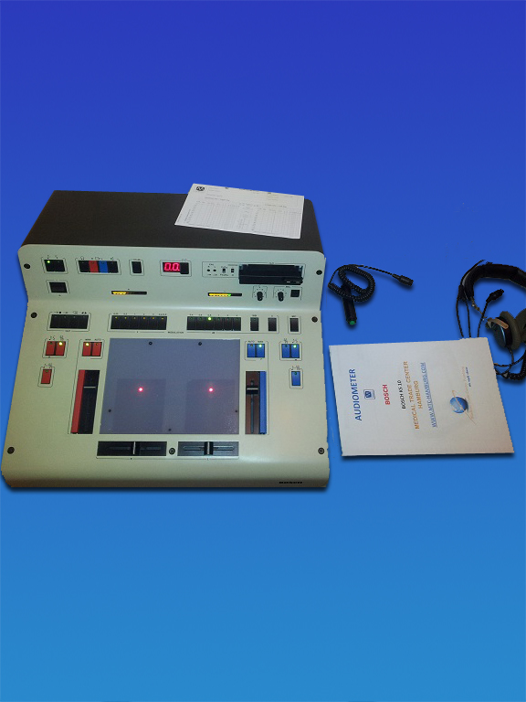 2Kanal Audiometer BOSCH KS10, Kopfhörer und Signal-Drucktaste