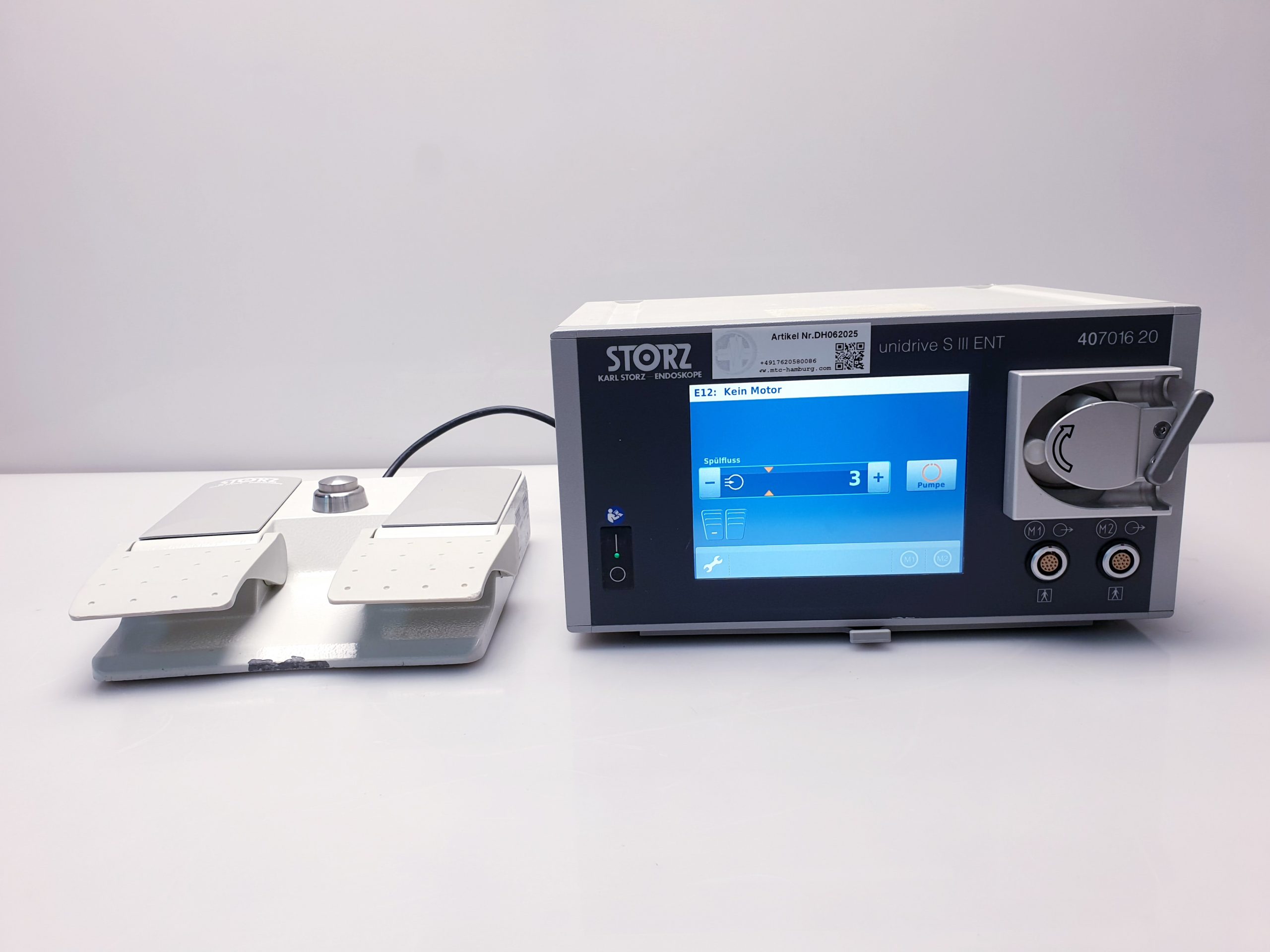 KARL STORZ 407016 20 – 40701620 unidrive S III ENT