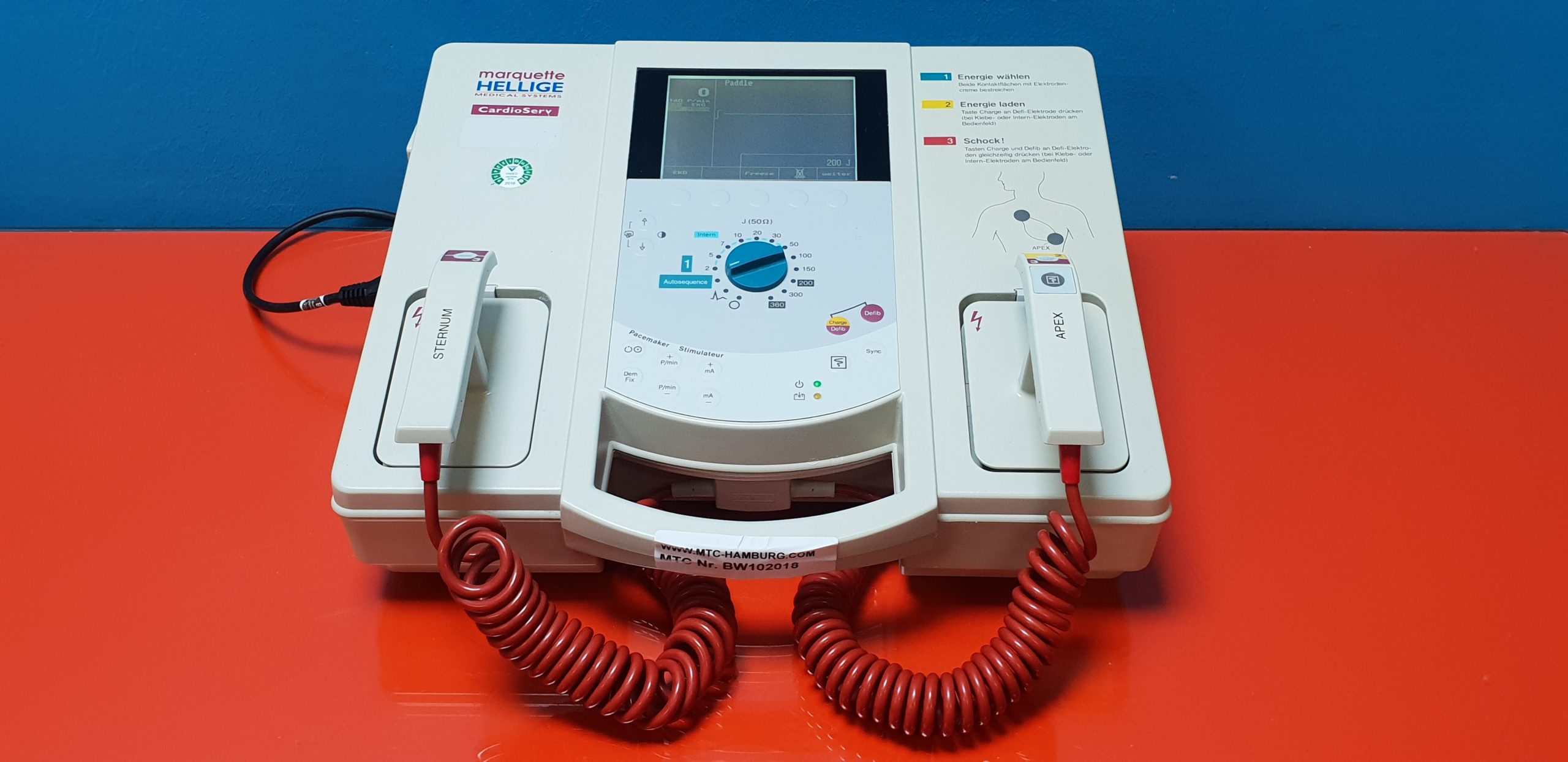 GE Hellige Cardioserv Defibrillator