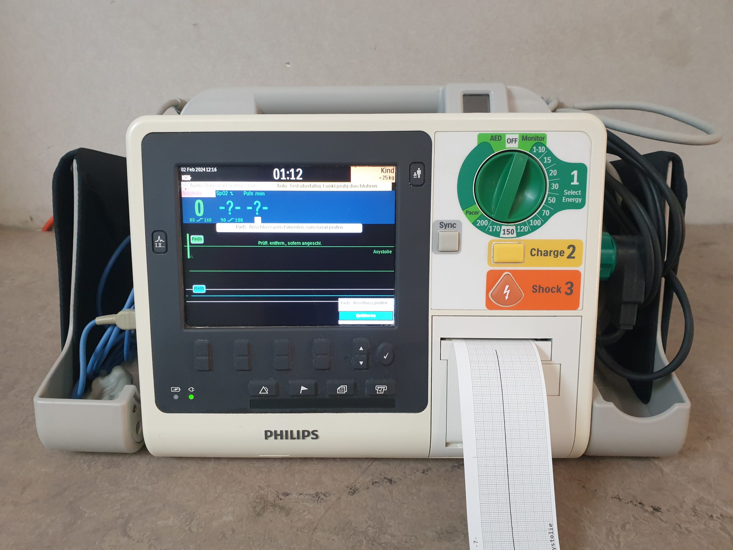 Philips HeartStart XL+ 861290 Plus | Pacing, ECG, NIBP, SpO2 DOM 2012