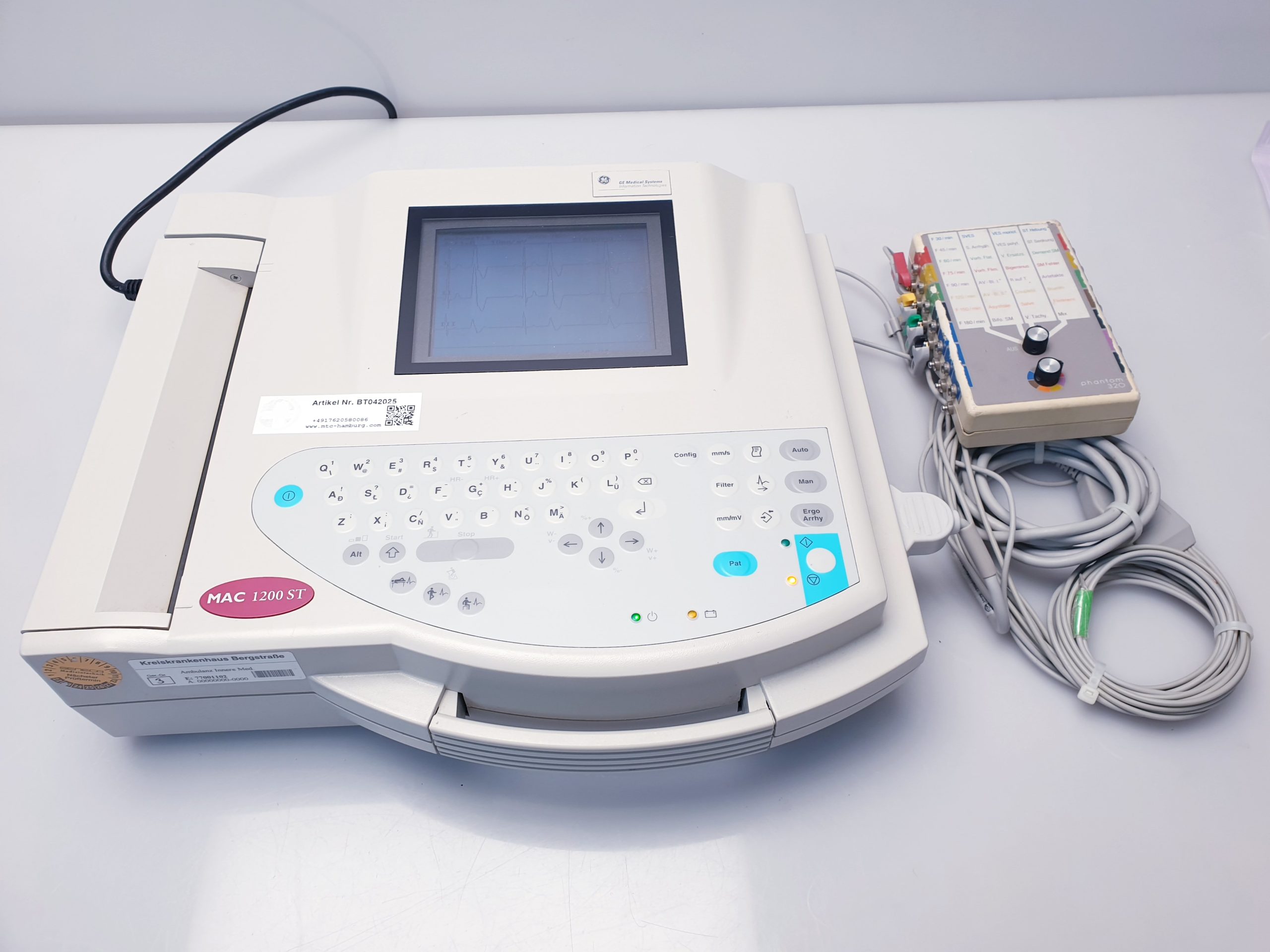 GE mac 1200 – MAC1200 EKG – Ohne Ableitungskabel