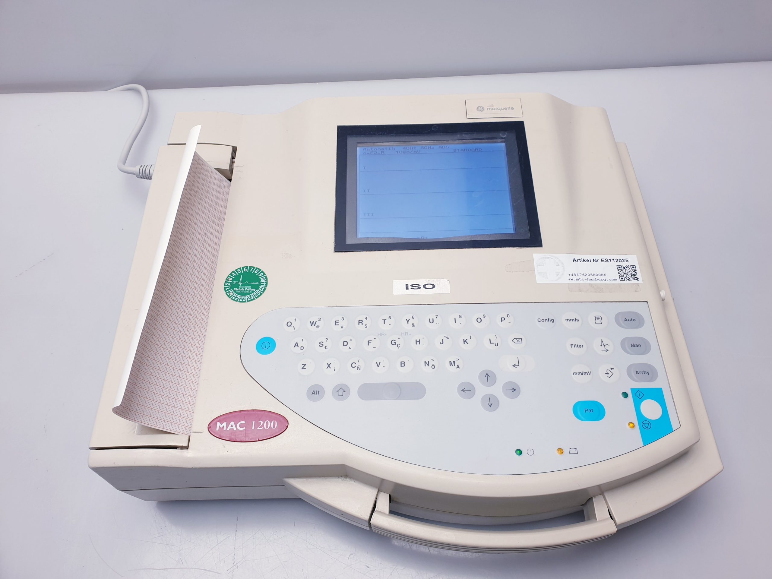 Marquette Hellige MAC 1200 EKG-Gerät – ungeprüft