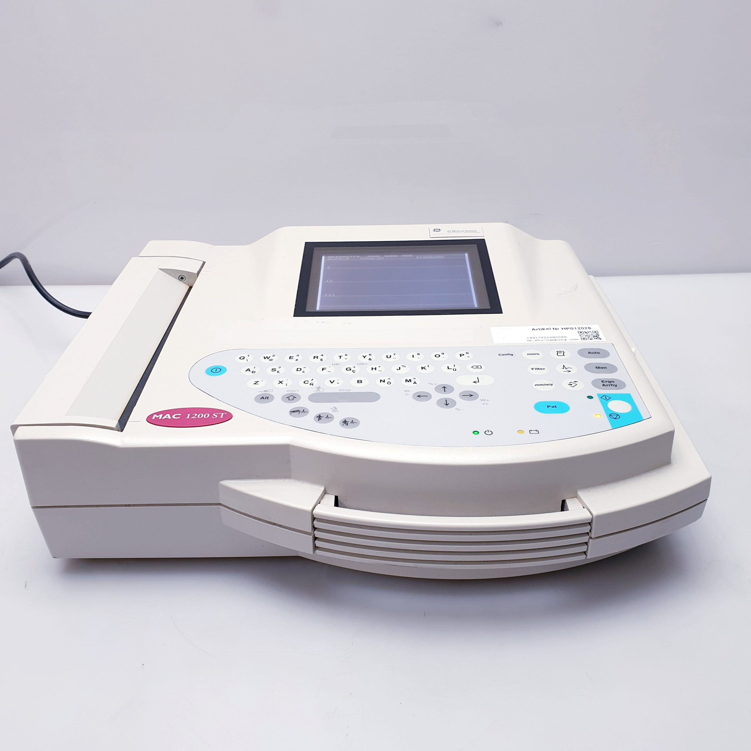 GE MAC 1200 – MAC1200 EKG Gerät Ohne Patientenkabel