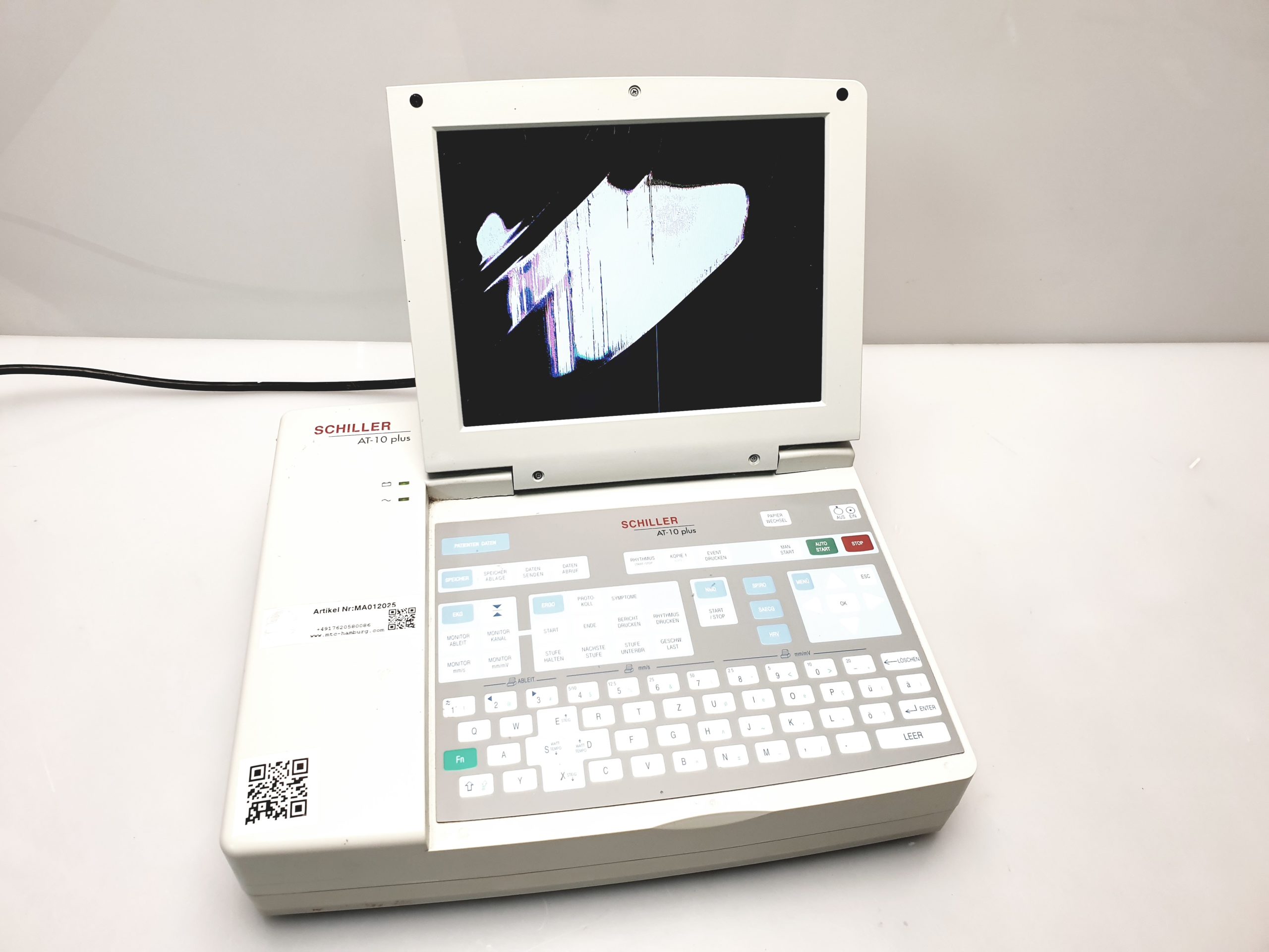 Schiller AT-10 Plus EKG Gerät ohne Zubehör Displayschaden – defekt