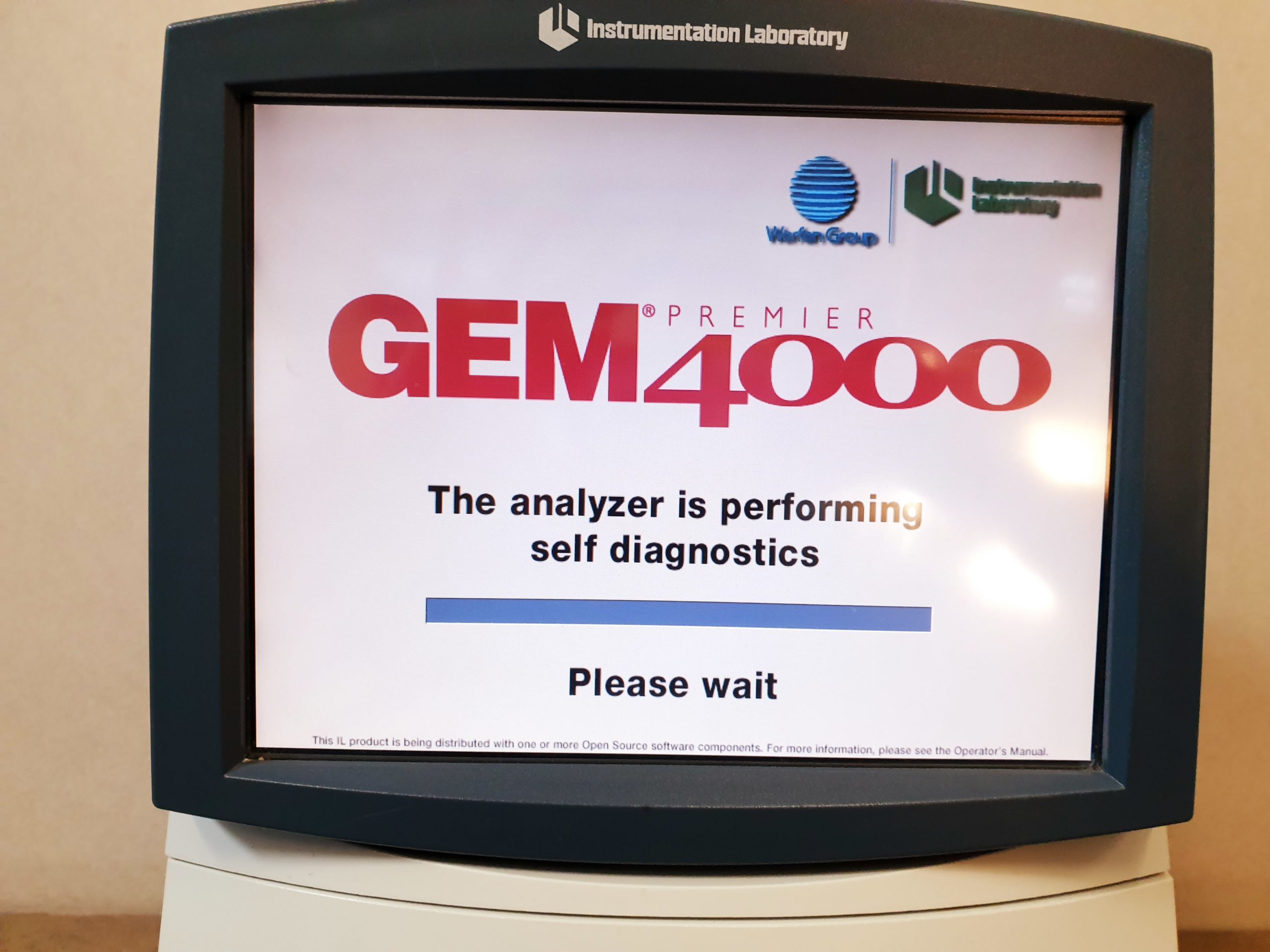 Gem Premier 4000 Blood Gas Analyzer Instrumentation Laboratory Unternehmen—