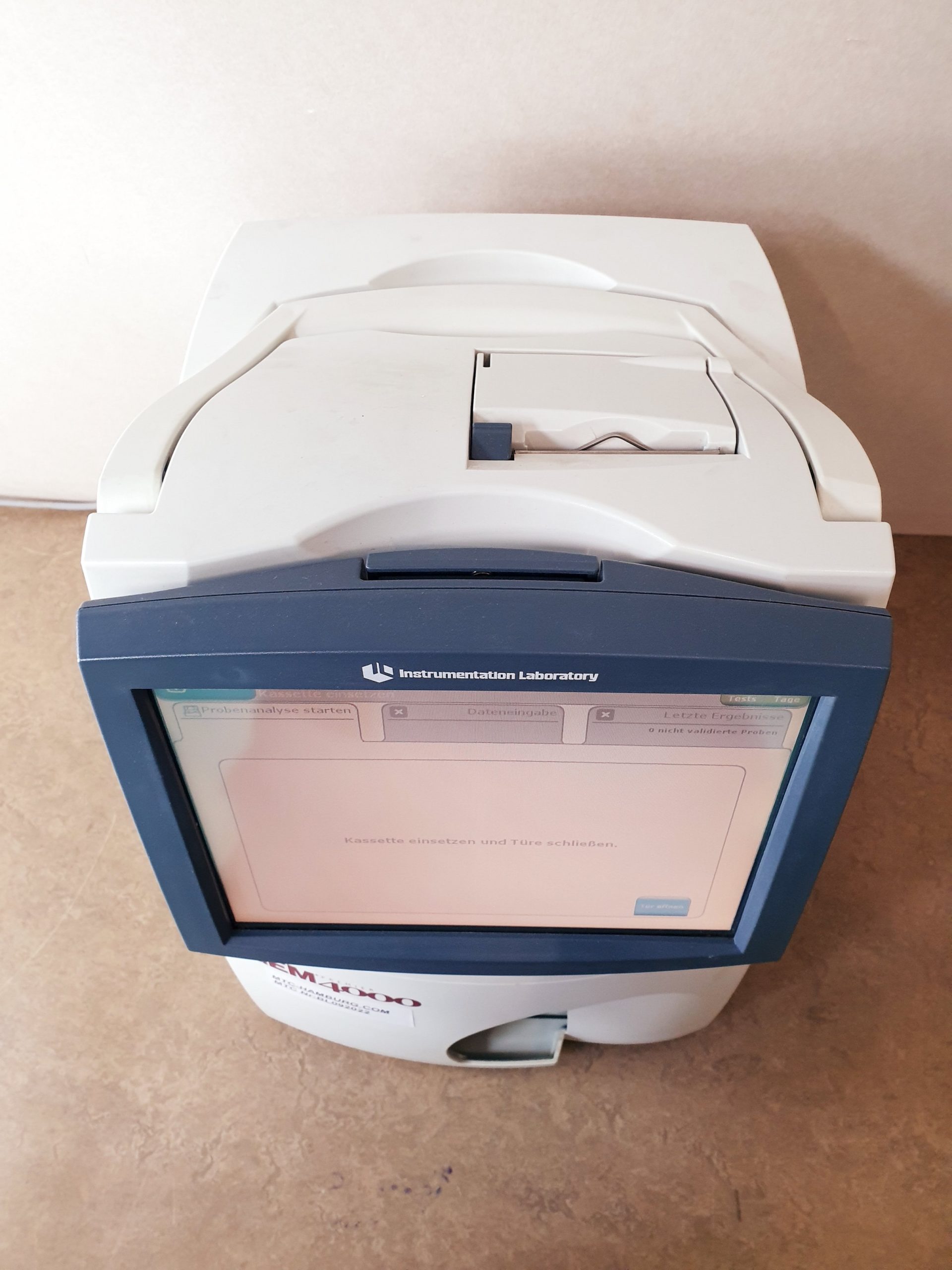 Gem Premier 4000 Blood Gas Analyzer Instrumentation Laboratory Unternehmen