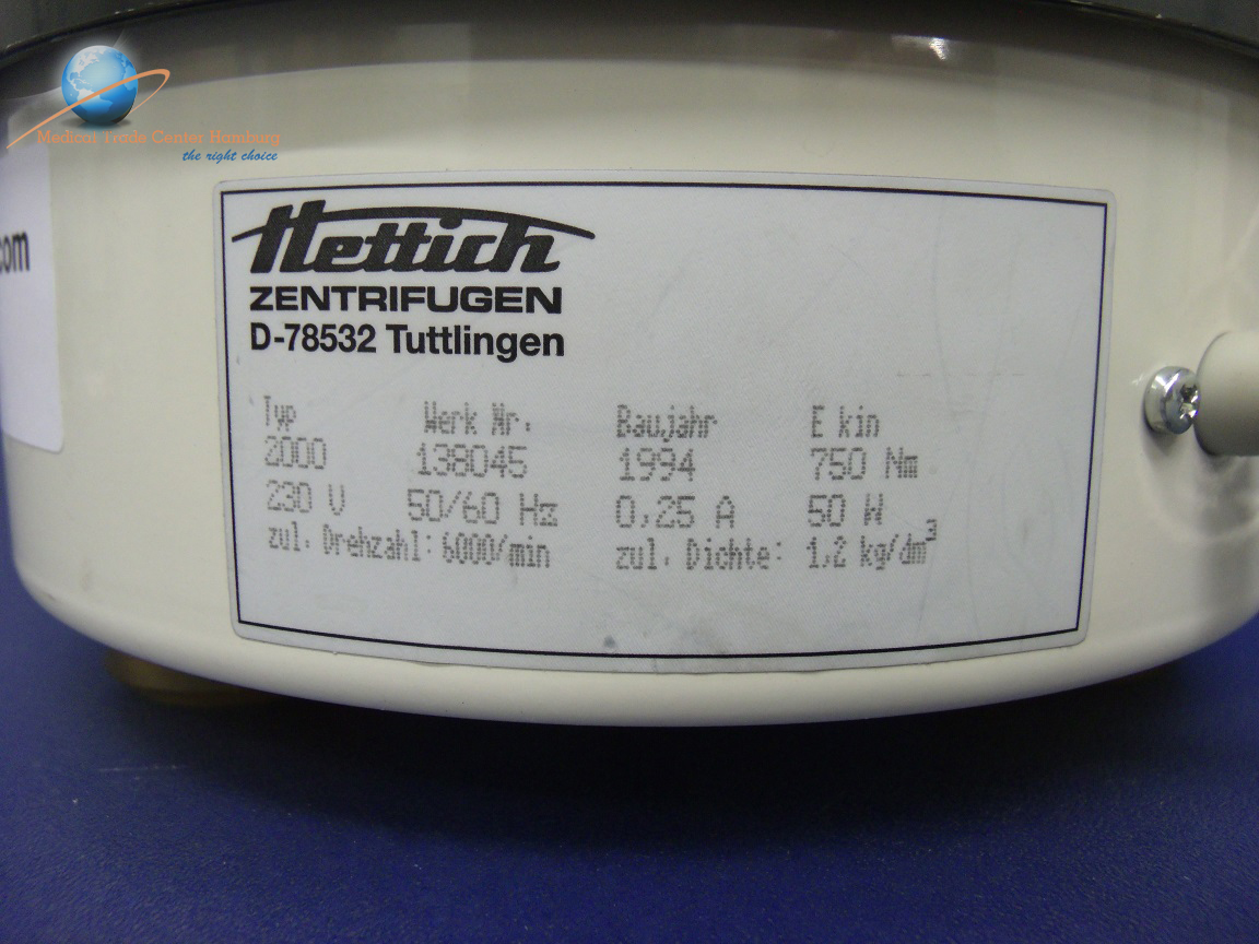 Hettich EBA 8 Zentrifuge Typ 2000 Tischzentrifuge 8 X15 ML