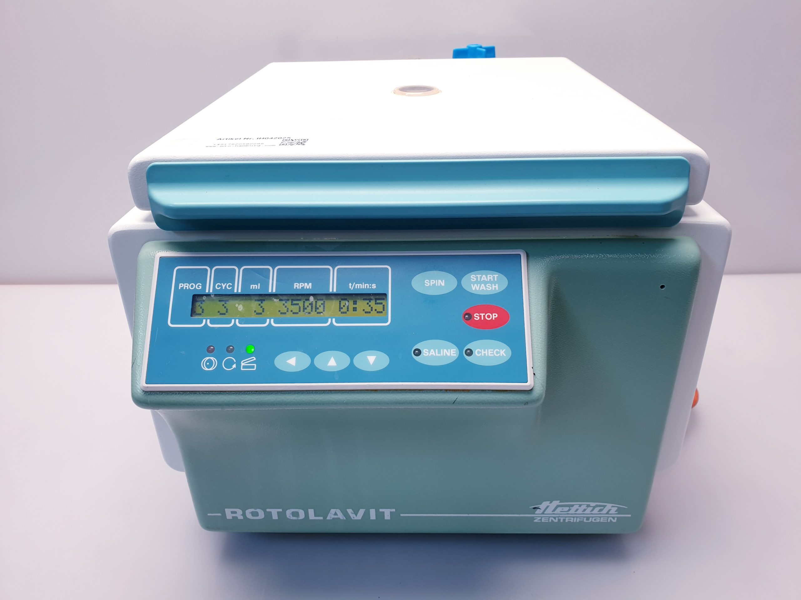 HETTICH Rotolavit cell washing centrifuge Zentrifuge