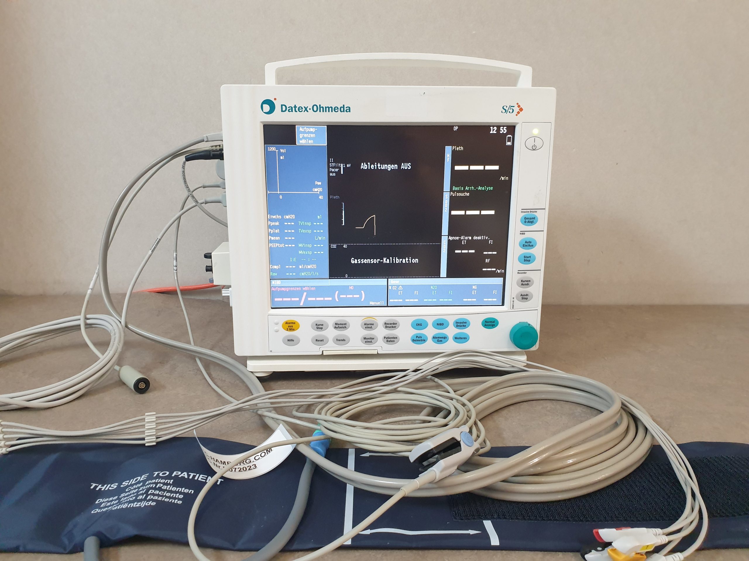 Datex Ohmeda S5 S/5 F-CM1-04 // F-CMC1-04 – Anästhesiemonitor – Überwachungsmonitor – E-CAioOV – E-INTPSM – E-PSMP
