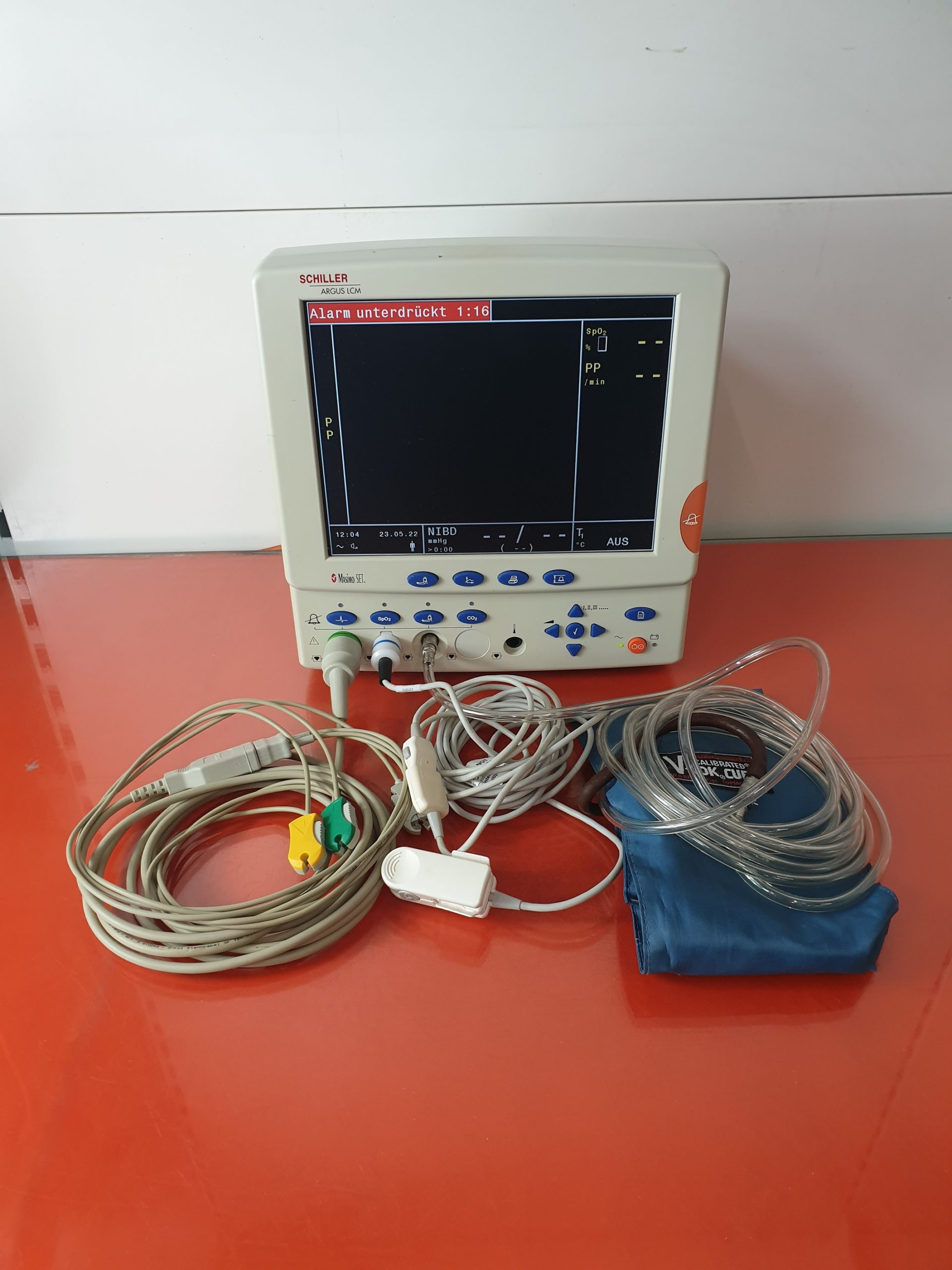 Schiller Argus LCM Basic Überwachungsmonitor // Patientenmonitor mit Zubehör