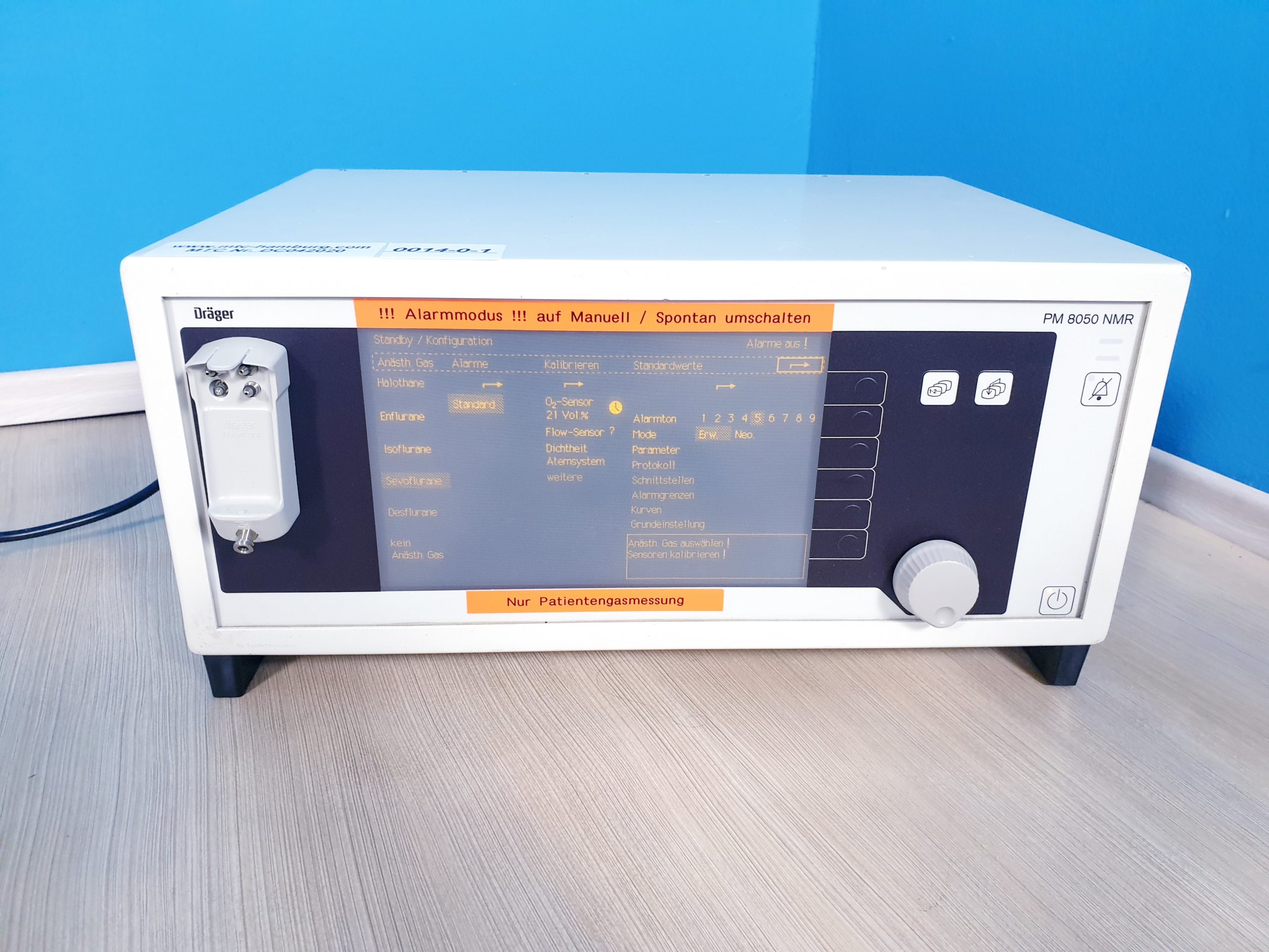 Dräger Draeger PM8050 PM8050 NMR Überwachungsmonitor Atemgasmonitor