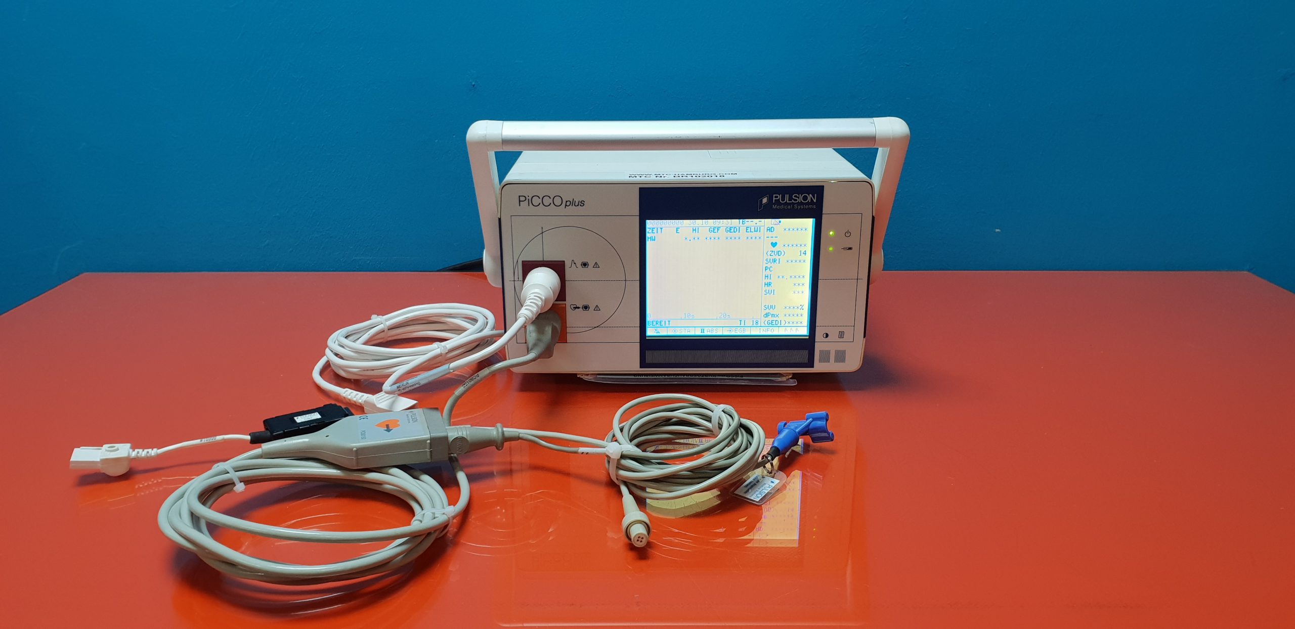 Pulsion Picco Plus Hämodynamischer Patientenmonitor mit allen Zubehör