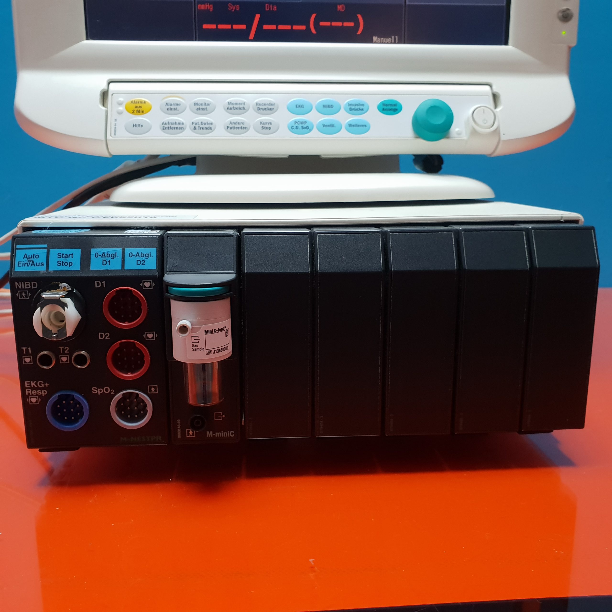 Datex Ohmeda S5 S/5 Patientenmonitor Überwachungsmonitor mit N-ESTPR, und M-miniC Module