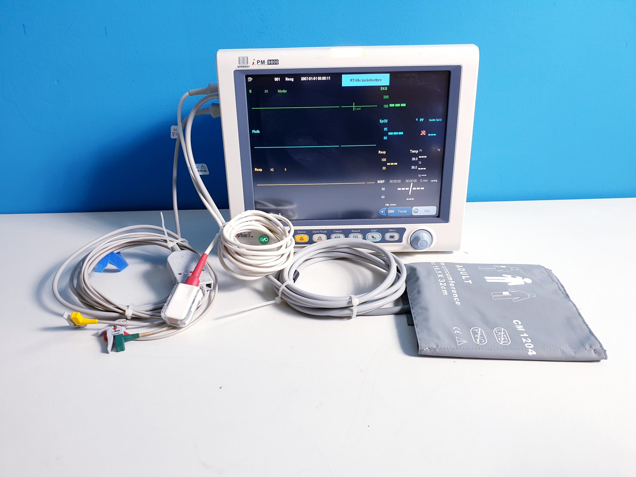 Mindray iPM-9800 Überwachungsmonitor – Patienten Monitor EKG, SpO2, NIBP, Temp,