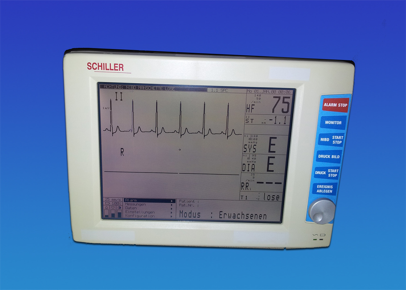 Patientenüberwachungsmonitor Schiller ARGUS TM-7 D EKG & Blutdrück Überwachung