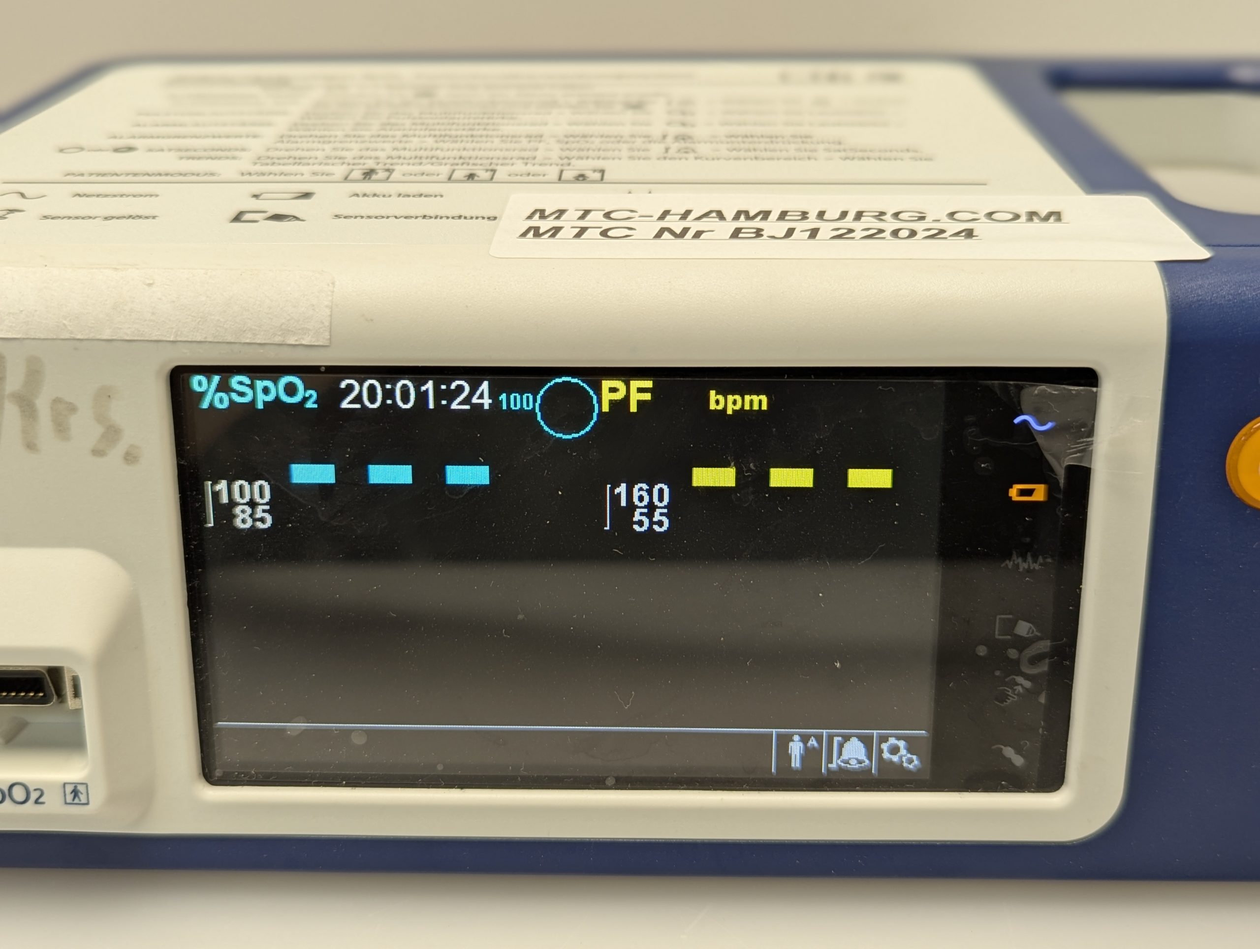 Covidien Nellcor Ref 10005941 SpO2 Messgerät, Pulsoximeter, Oxymeter – Drehknopf fehlt