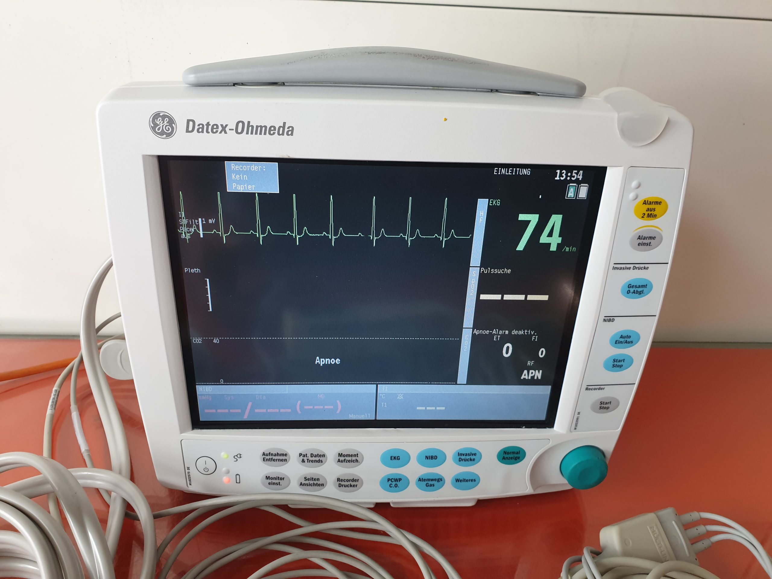 Datex Ohmeda F-FMW-00 Patientenmonitor Monitor mit E-PSMP-00 Modul + Mini D-fend + Zubehör