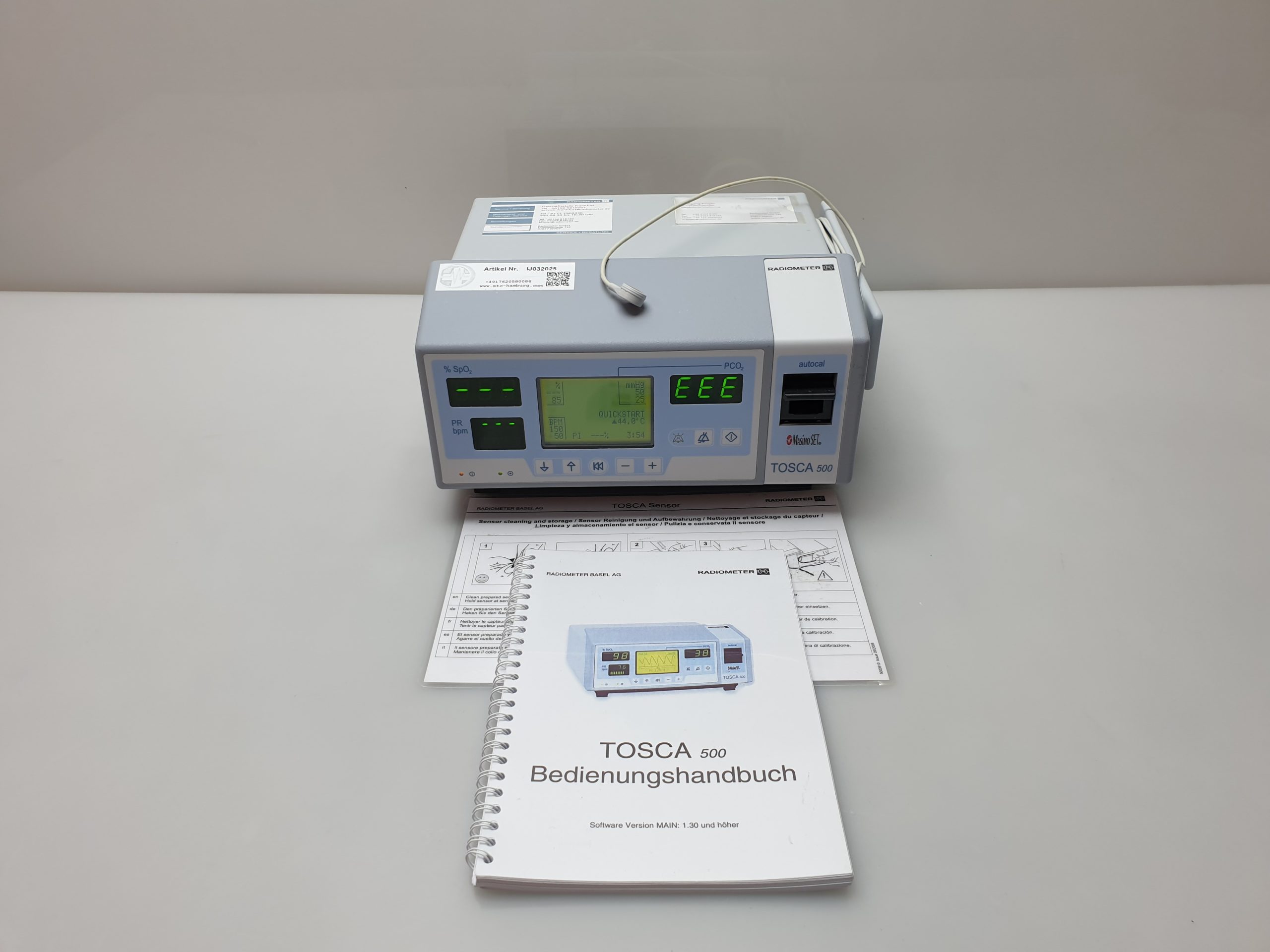 Radiometer TOSCA 500 Masimo set Spo2 Pco 2 Pulse Patient Oximeter Monitor Oxygen