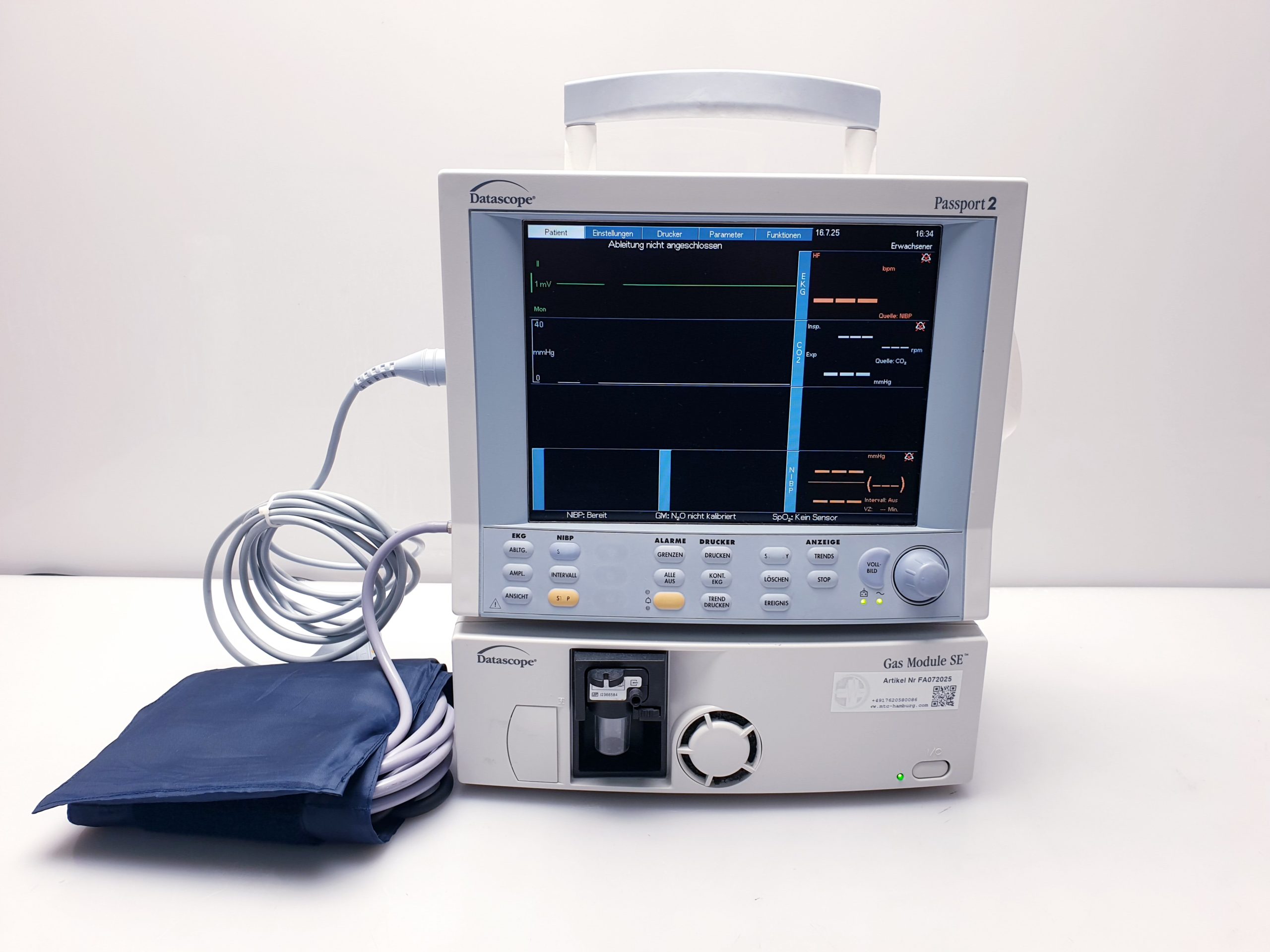 Datascope Passport 2 + Gas Module SE – Überwachungsmonitor – Anästhesie