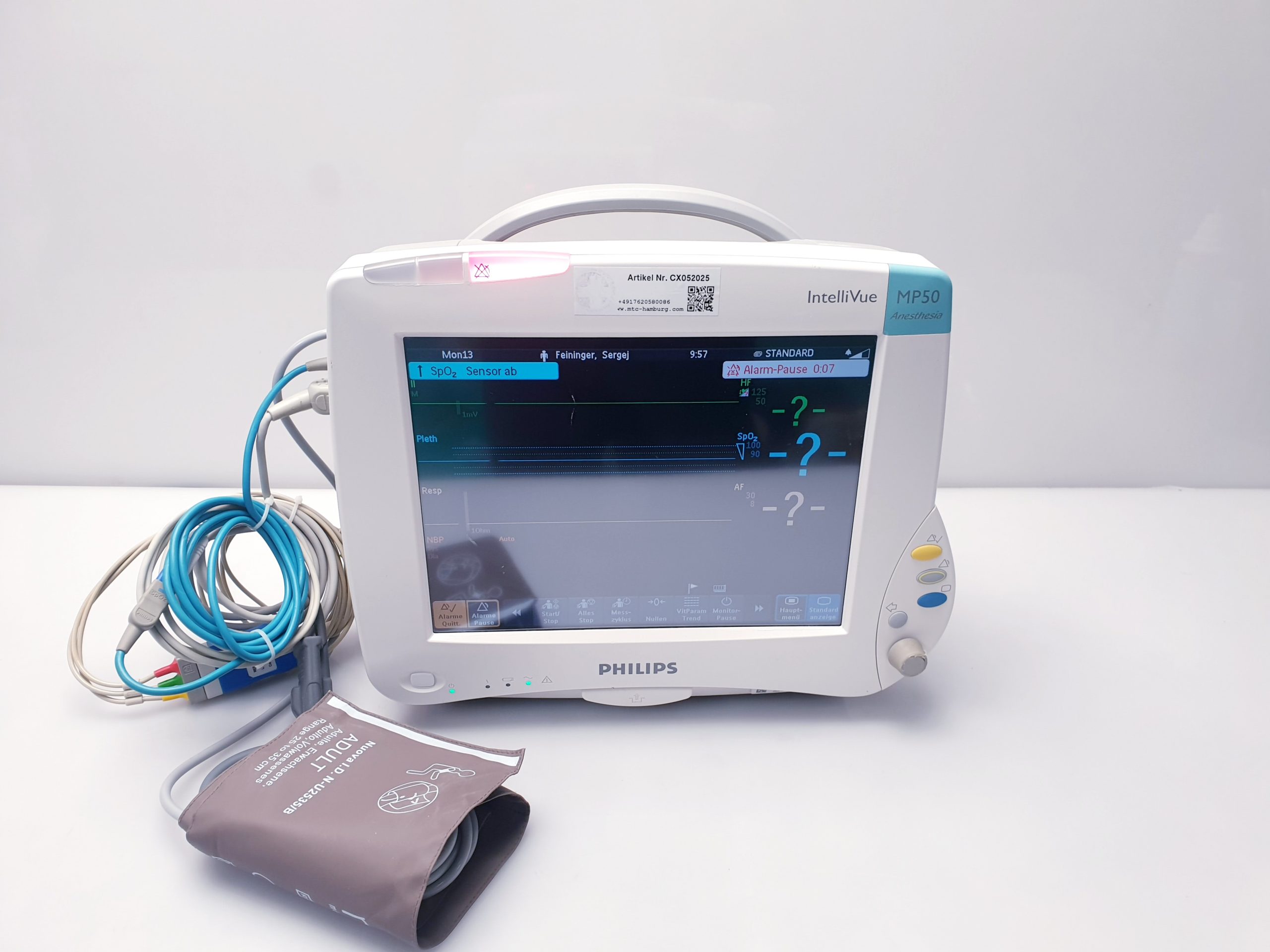 Philips MP50 – X2 Modul – tcpO2 mit Zubehör