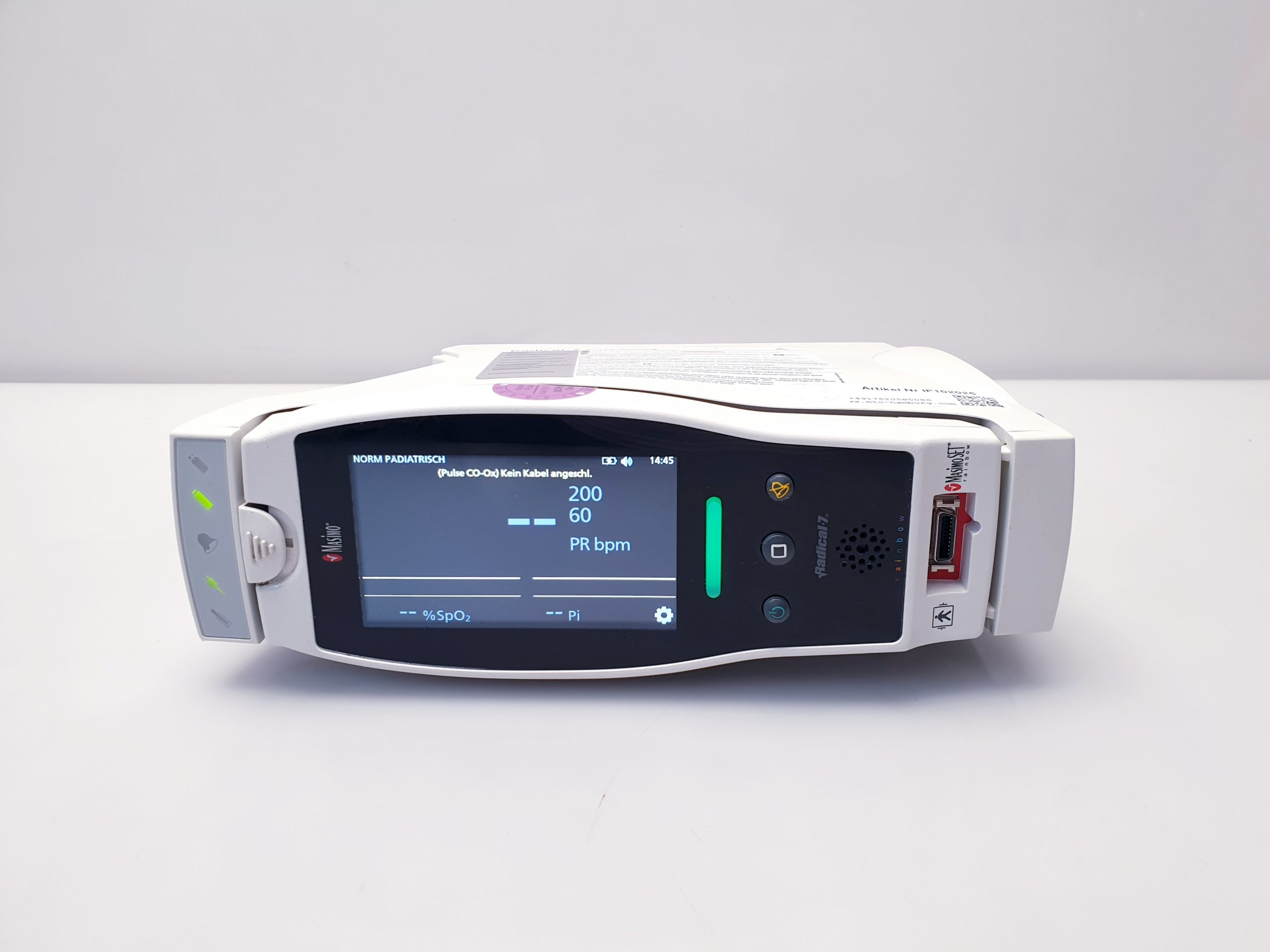 Masimo Radical 7 Masimo Set Radical 7 Bedienteil Signalextraktion Puls CO-Oximeter Patientenmonitor