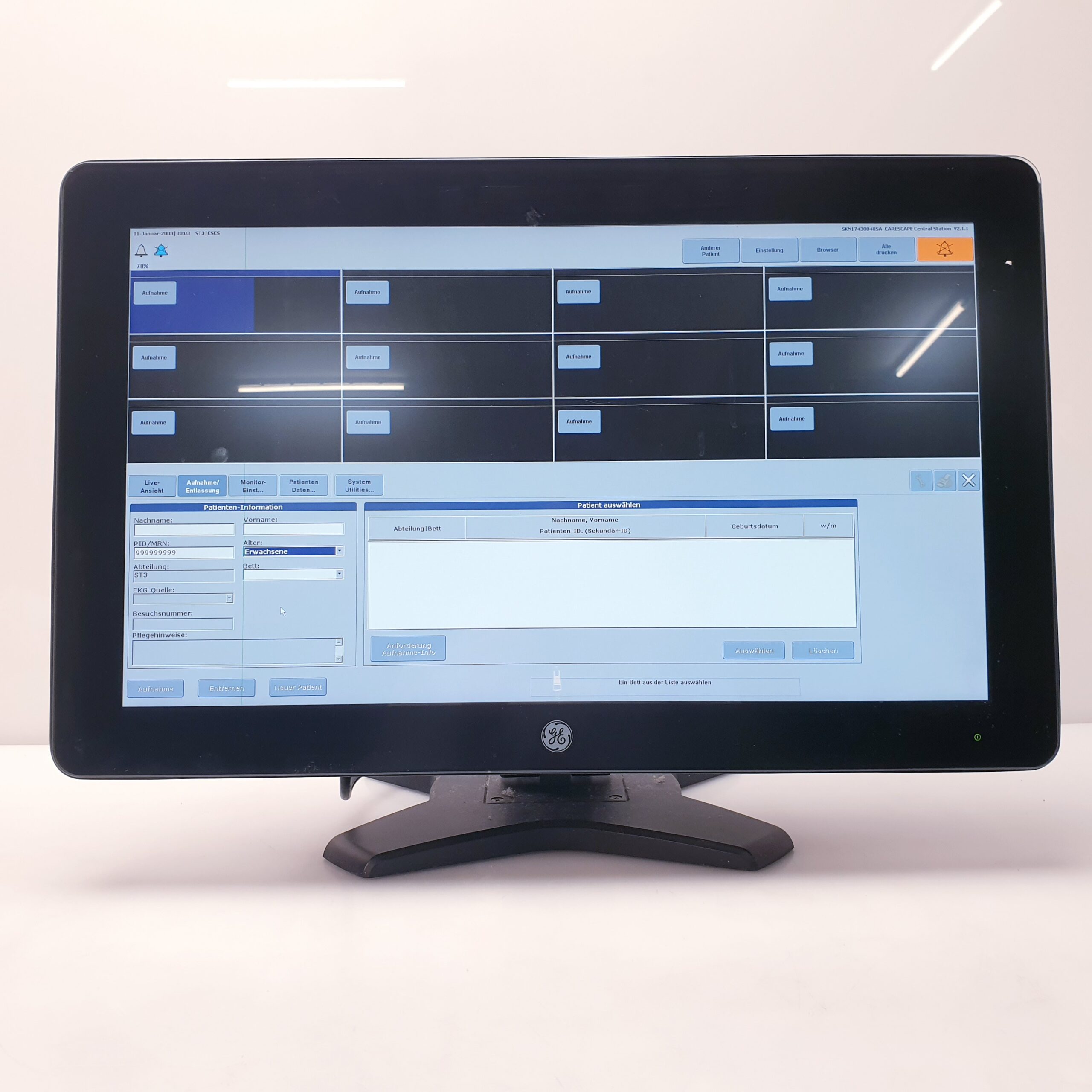 GE CareScape Central Station MAJ700 2082278‑001 Patientenüberwachungs‑Zentrale