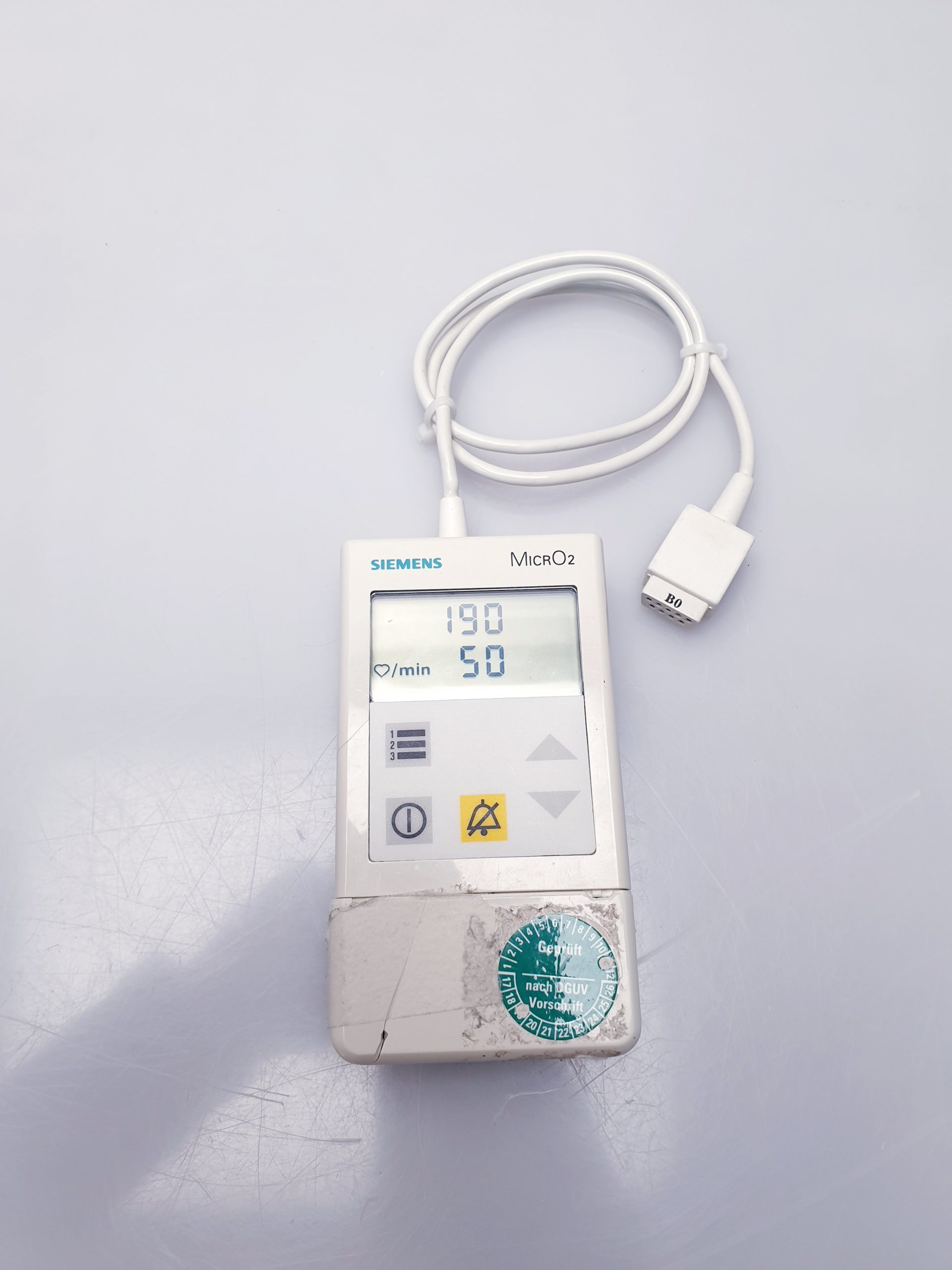 Siemens MicrO2 tragbares Pulsoximeter – Ohne Fingesensor kabel