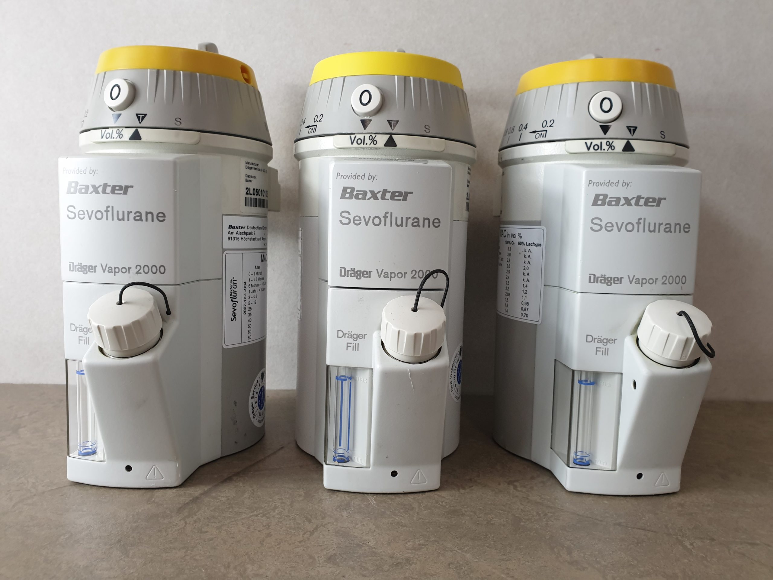 Dräger Sevoflurane Vapor 2000 Vaporizer