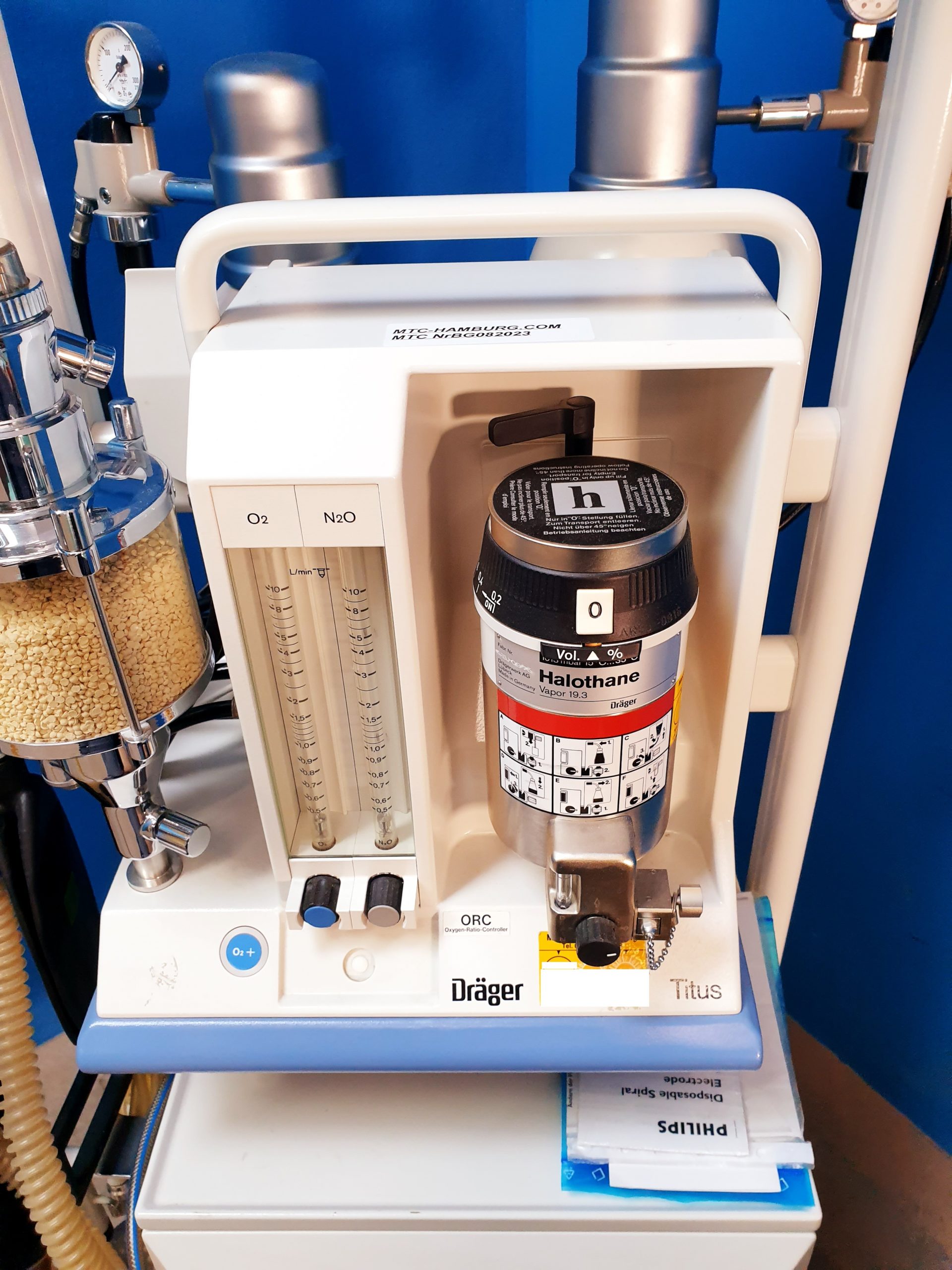 Dräger Drager Titus Narkosegerät ORC Oxygen-Ratio Controller ,… und verdampfer Vapor