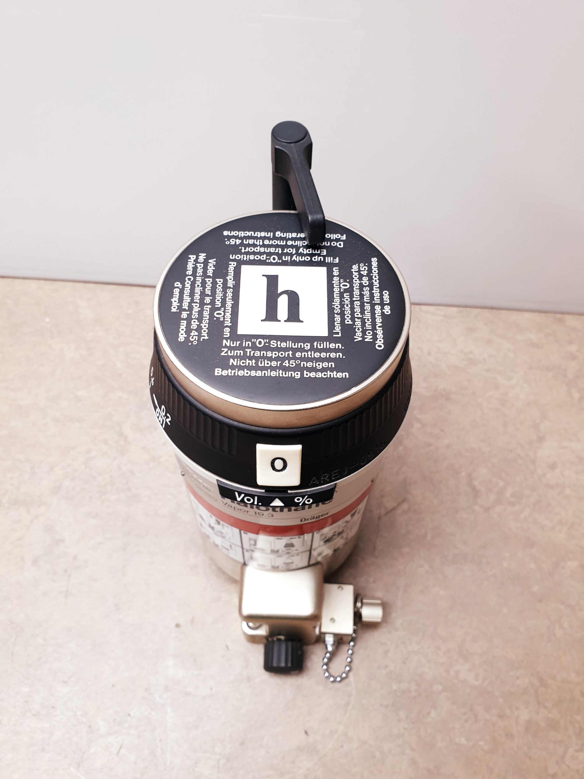Dräger Draeger Halothane Vapor 19.3 Vaporiser Narkosemittelverdampfer