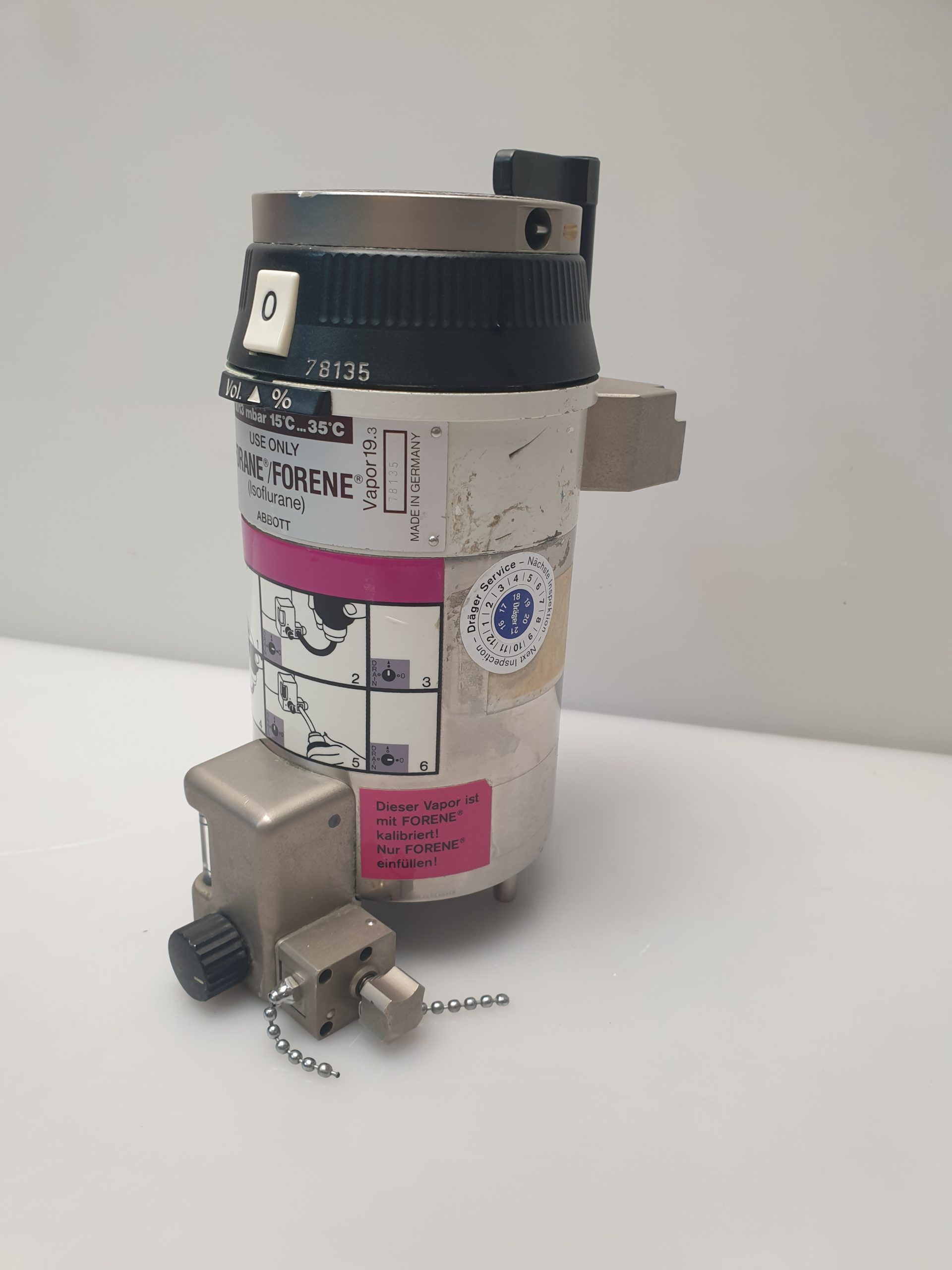 Draeger Dräger ISO 19.3 Isoflurane Vapor – Verdämpfer –