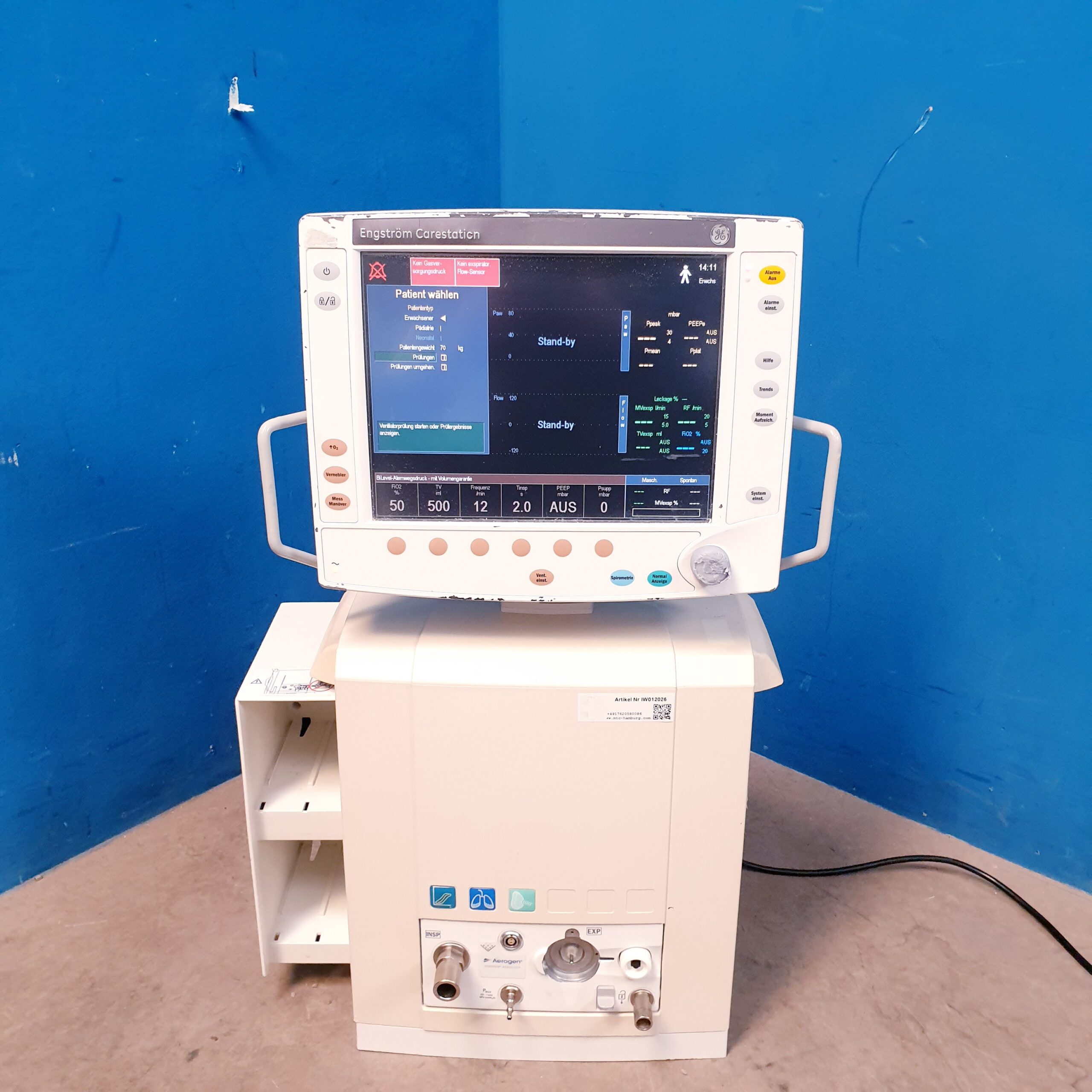 GE Engstrom Carestation Ventilator Beatmungsgerät