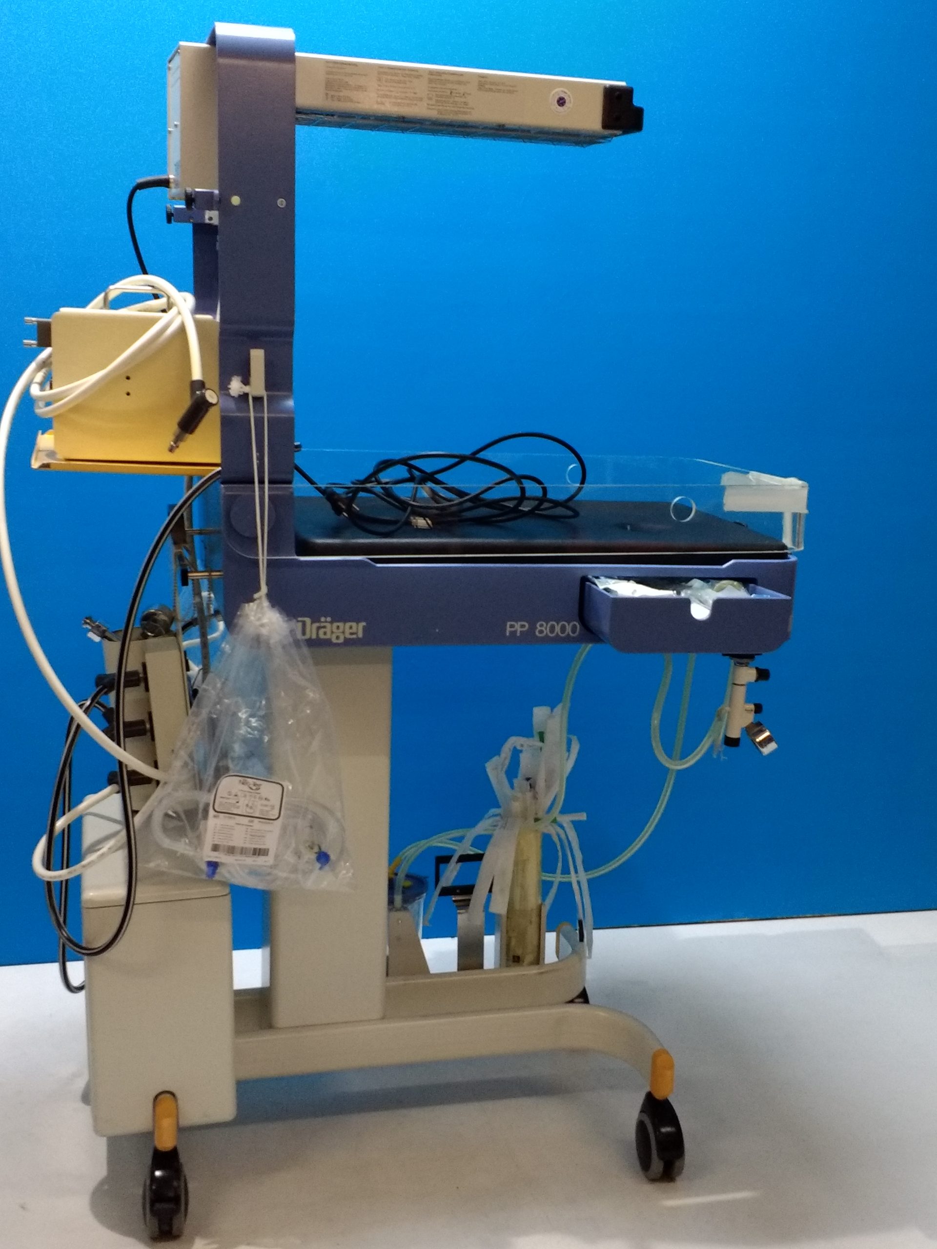 Dräger // Draeger PP 8000 Reanimationseinheit , hochklappbarer Rahmen aus Plexiglas,