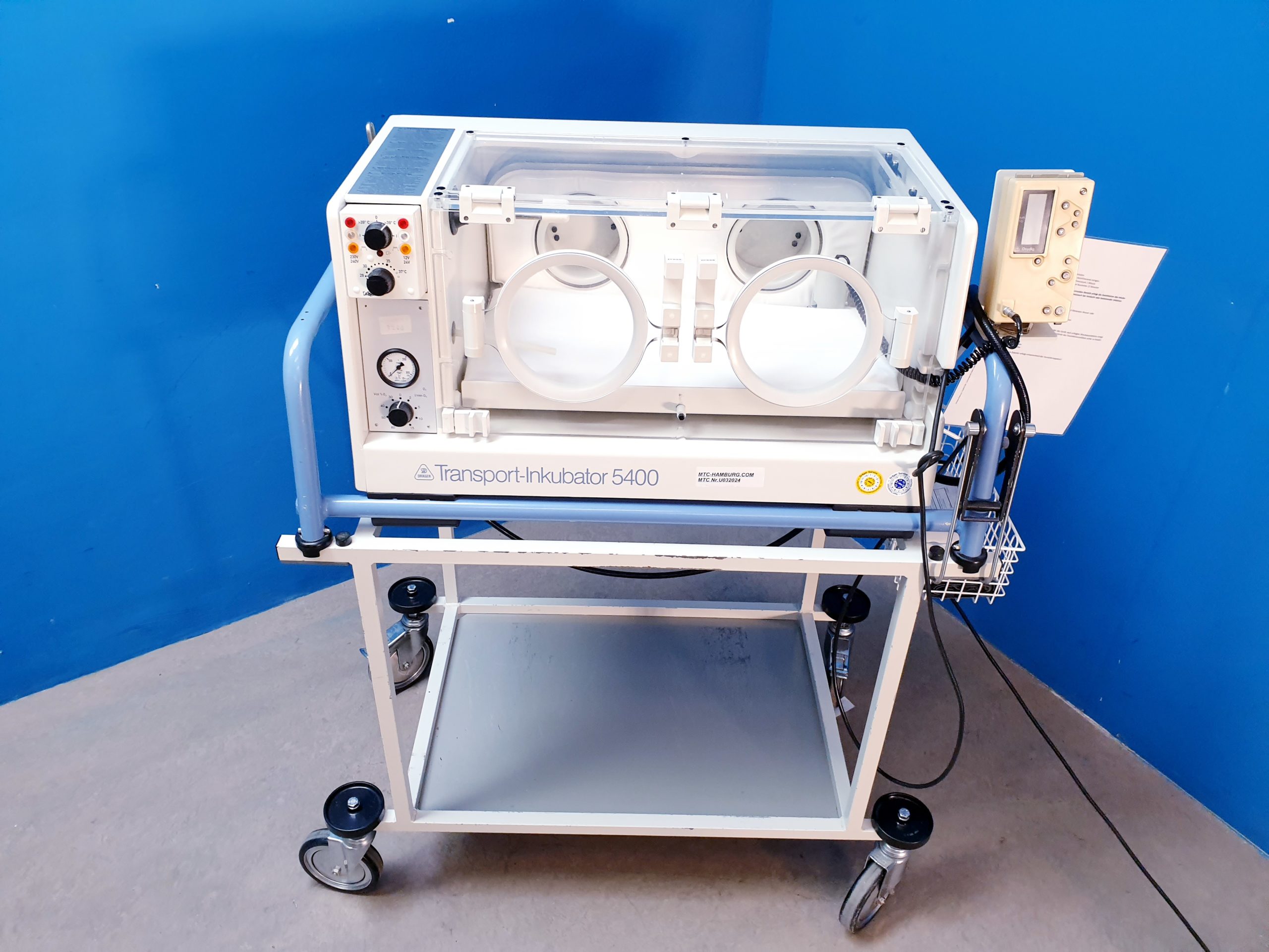 Dräger // Dräger 5400 Transport Inkubator Brutkasten Inkubator auf Fahrwagen