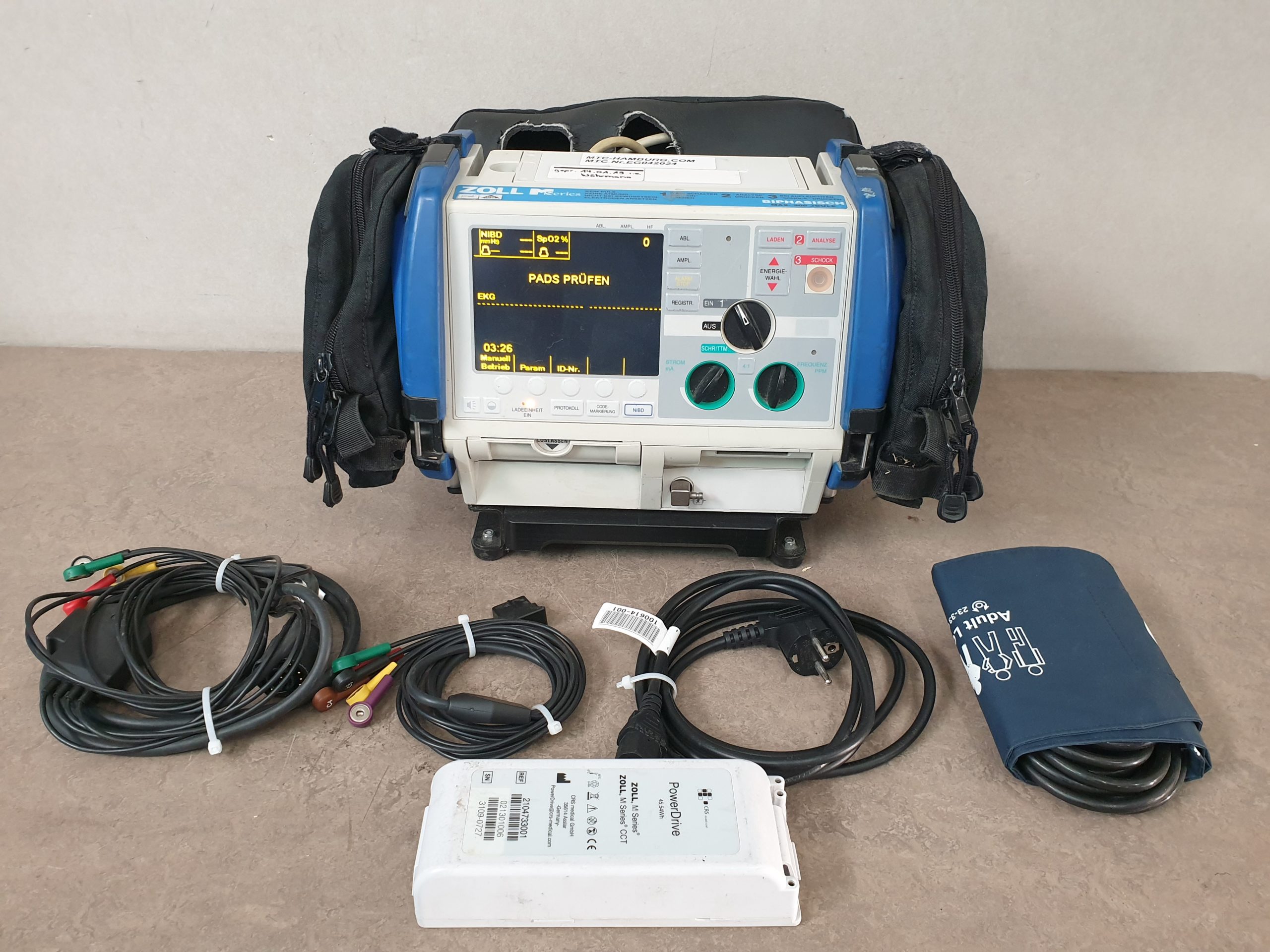 Zoll M Series BIPHASIC 200 Mit 2 Taschen – Defibrillator