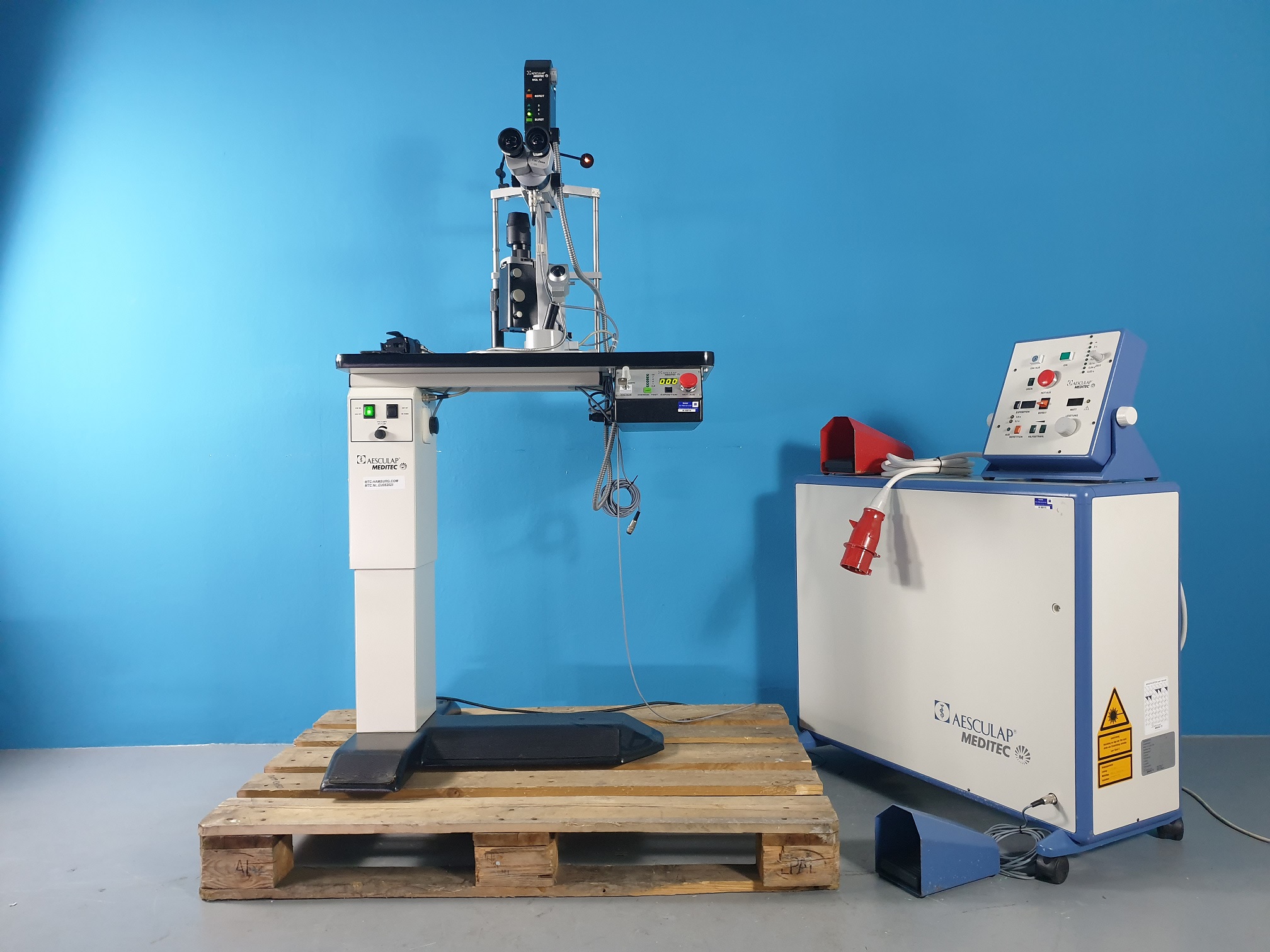Aesculap Meditec MQL 10 // MQL10 Laser CLU 40 E Laser mit Bedientafel + Zeiss Spaltlampe 30SL-M