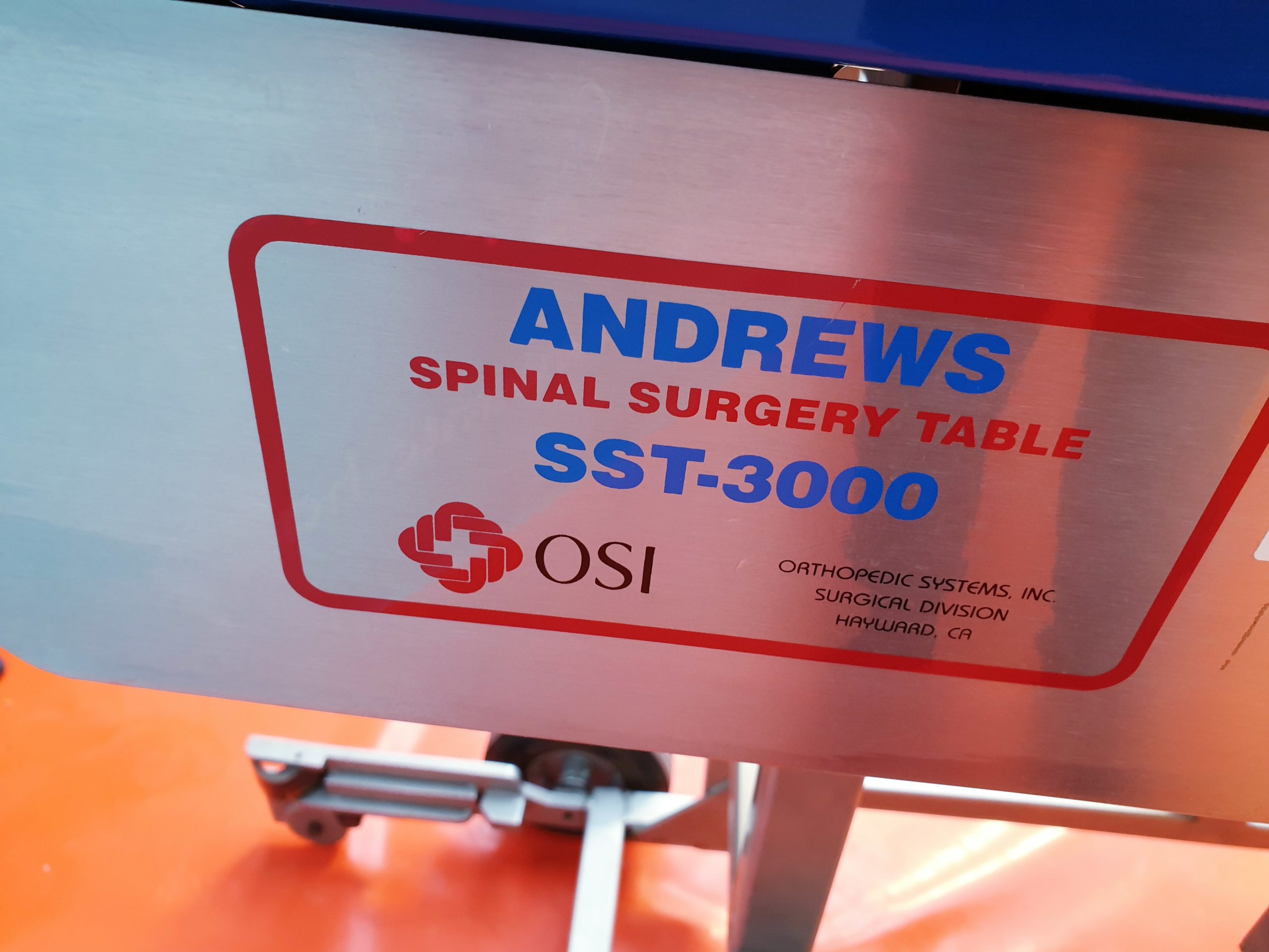 Andrews SST-3000 OSI Medical Orthopedic Spinal Surgery Table System