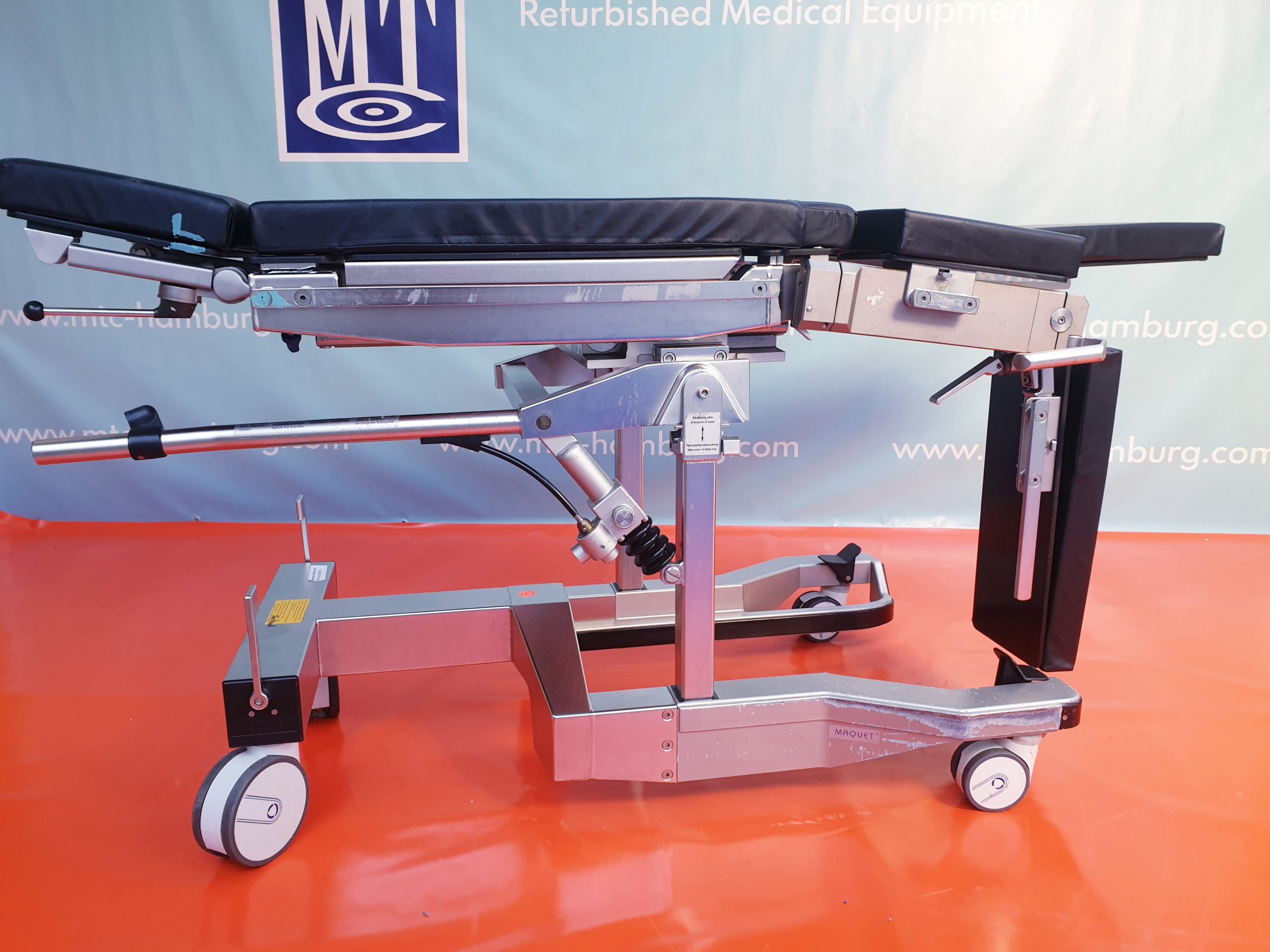 Maquet 1140.61C0 Lafette Transport Operationstisch OP Tisch mit 1150.22A0 Tischplatte