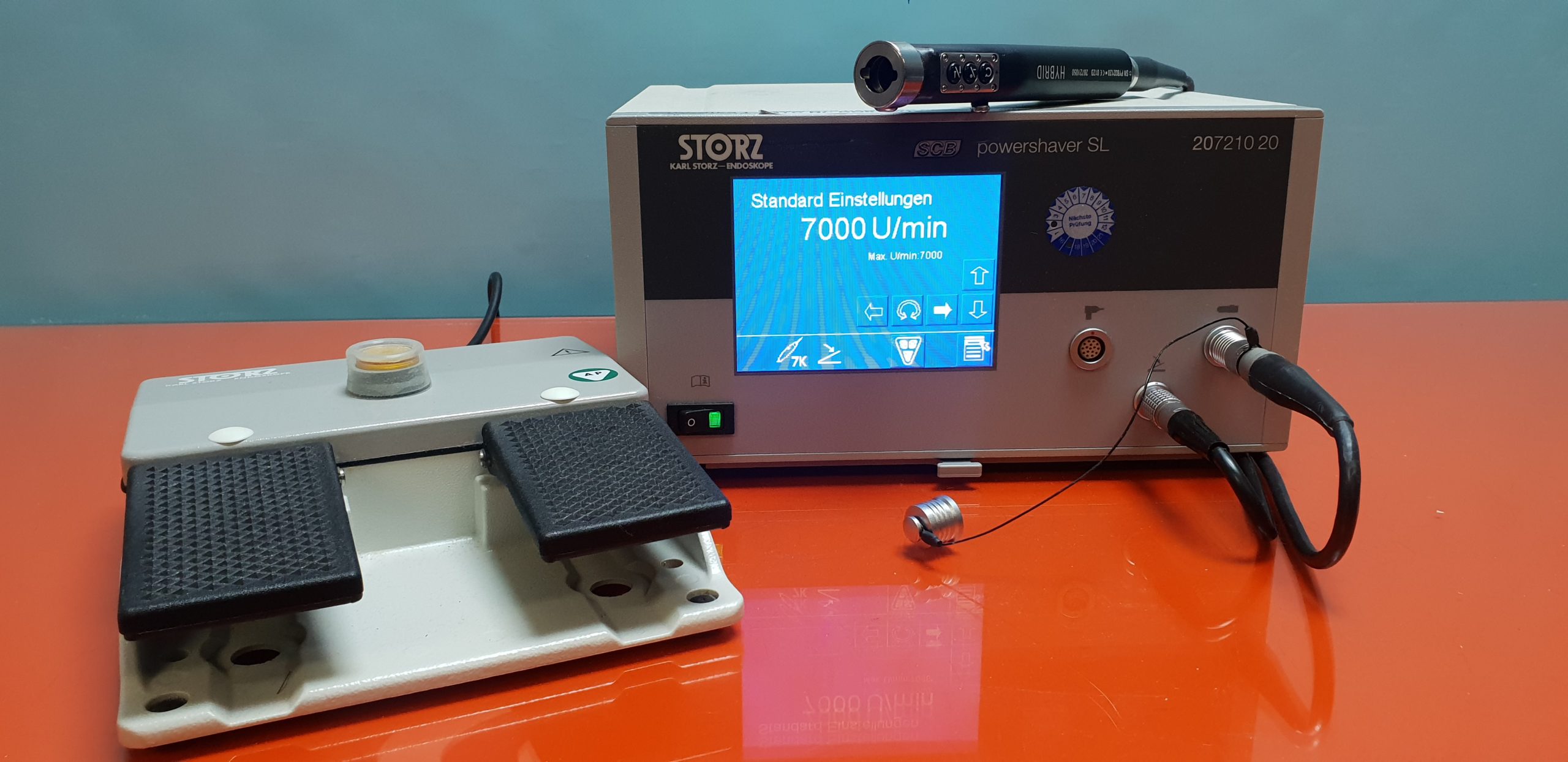 Storz 20721020 Powershaver SL Shaver mit 28721050 Hybrid Handpiece und 20012831 Fußschalter