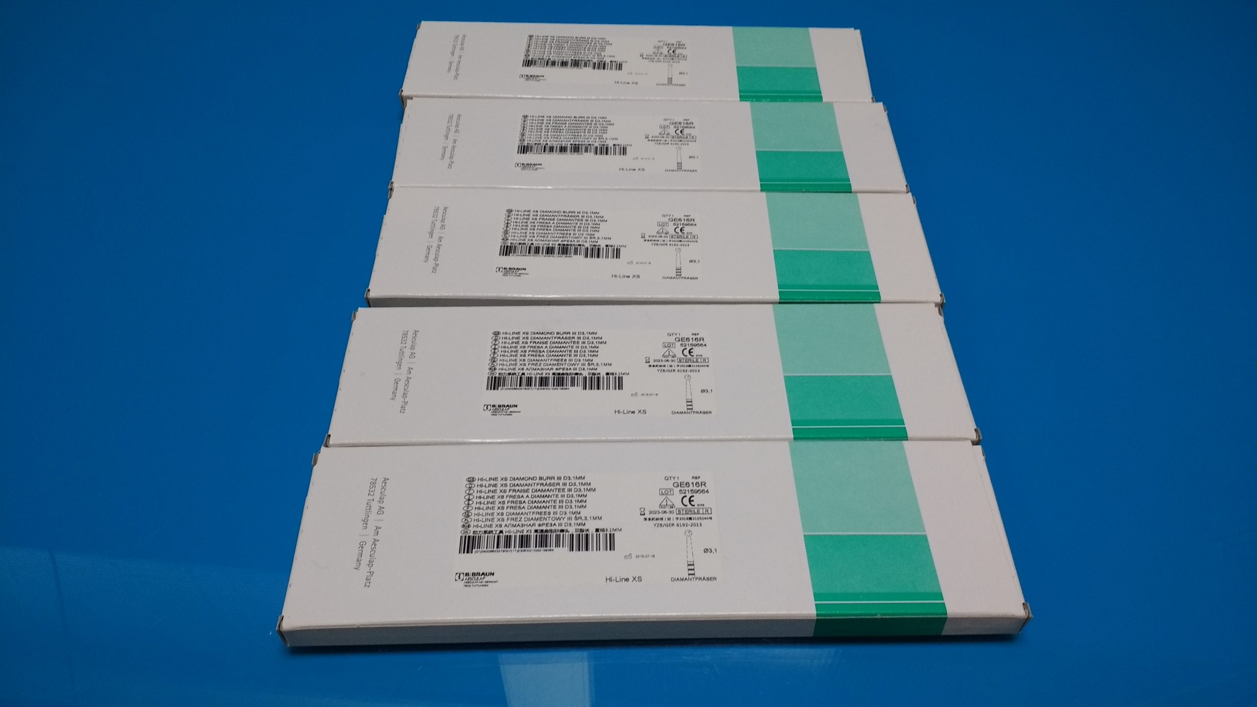 Aesculap GE616R Hi-Line DIAMANT FRAESA III D 3,1mm 5 X