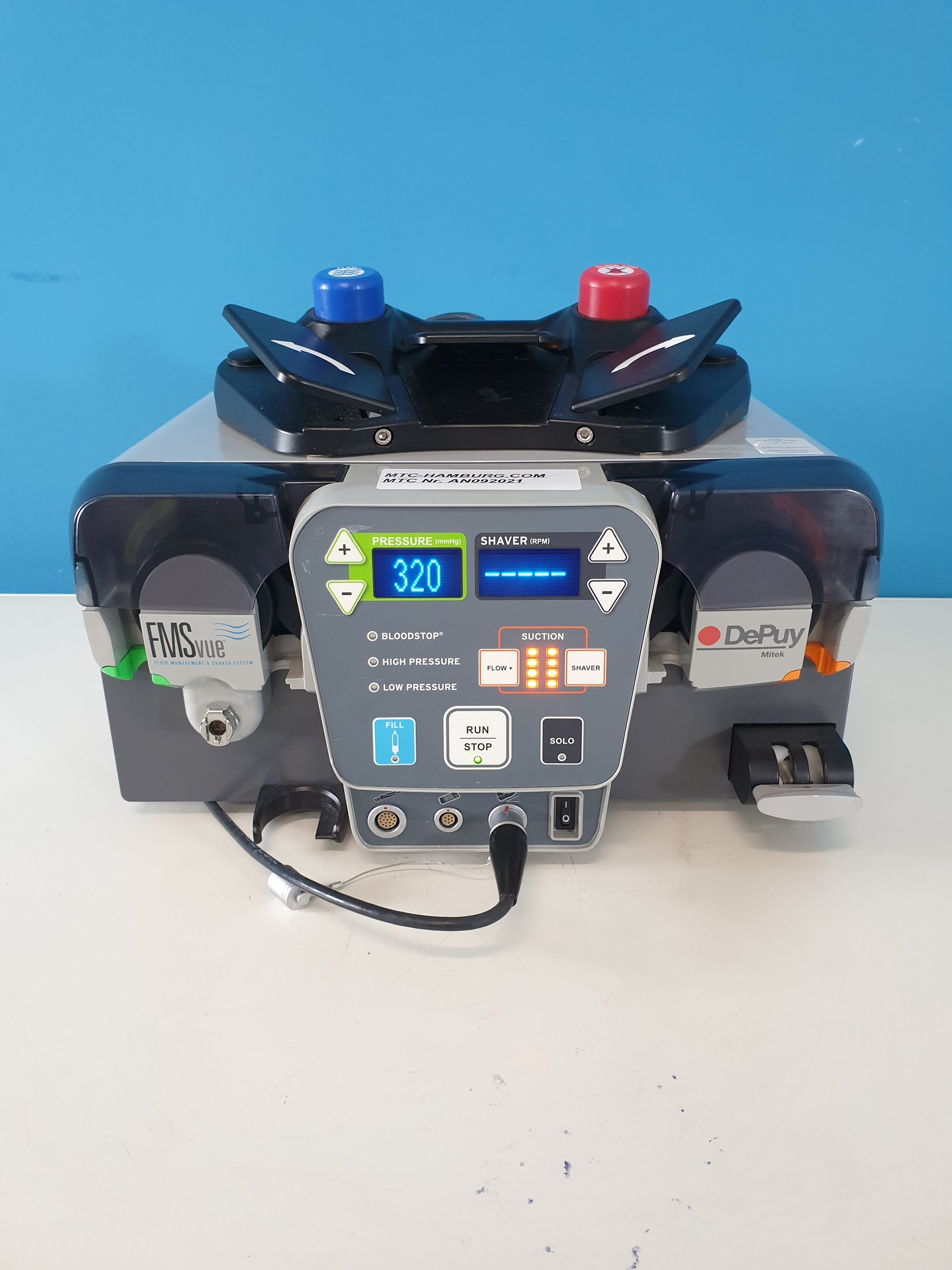 DEPUY MITEK 284002 FMS VUE FLUID MANAGEMENT SYSTEM & TISSUE DEBRIDEMENT SYSTEM + FOOTPEDAL