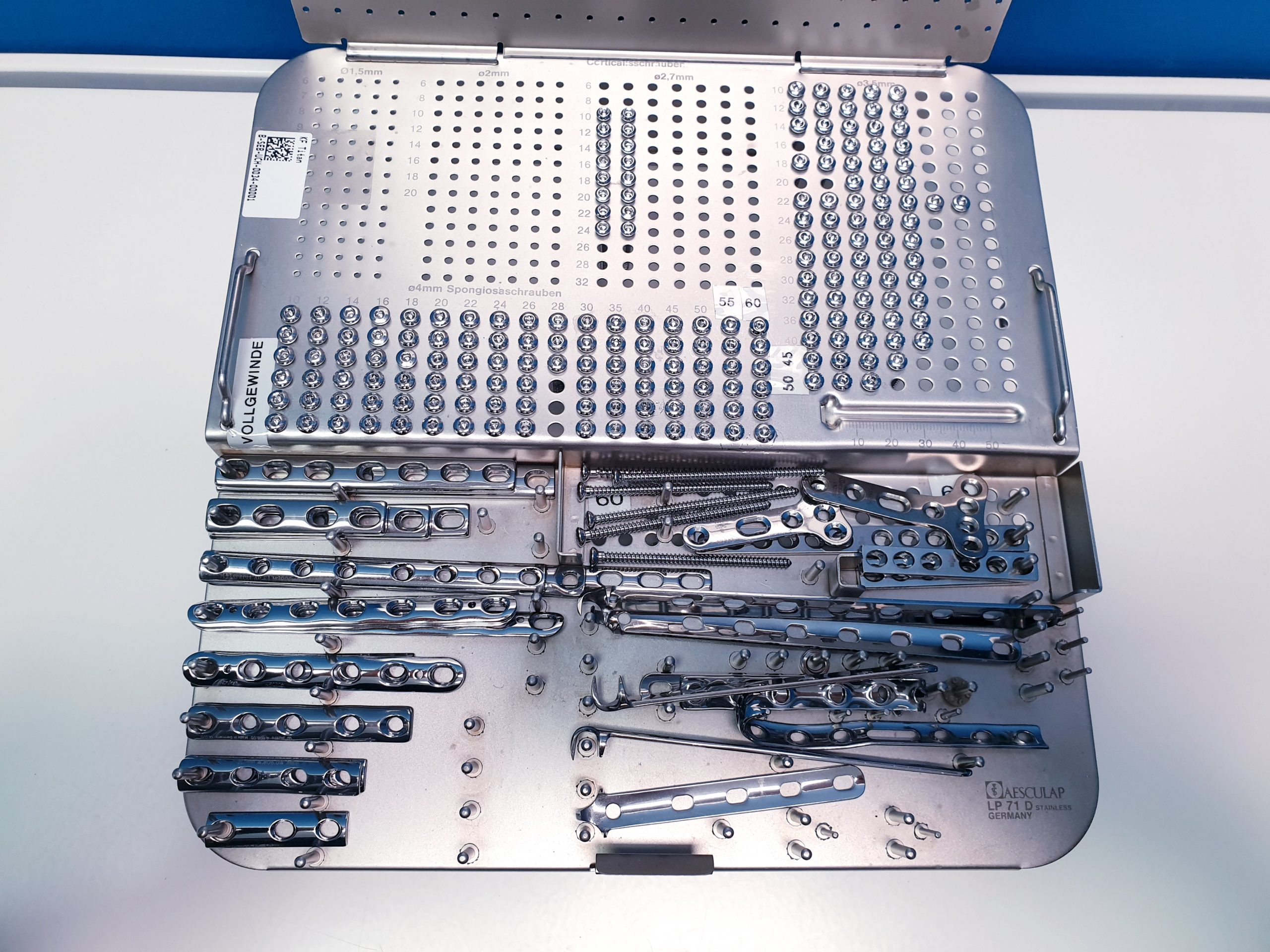 Aesculap lp 71 D – LP71D Coticalisschrauben + Spongiosaschrauben