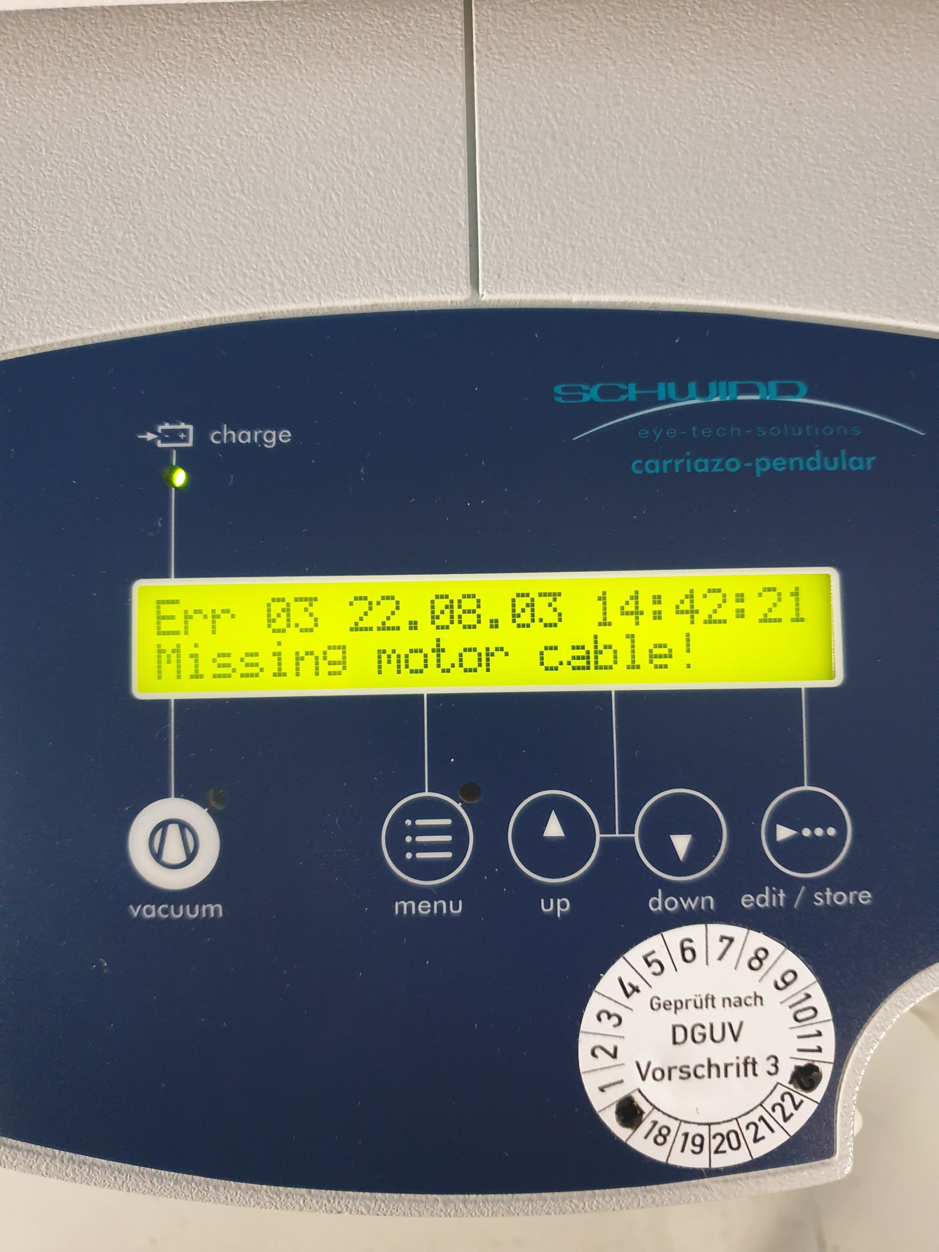 Schwind Carriazo Pendular Microkeratome mit Fussschalter