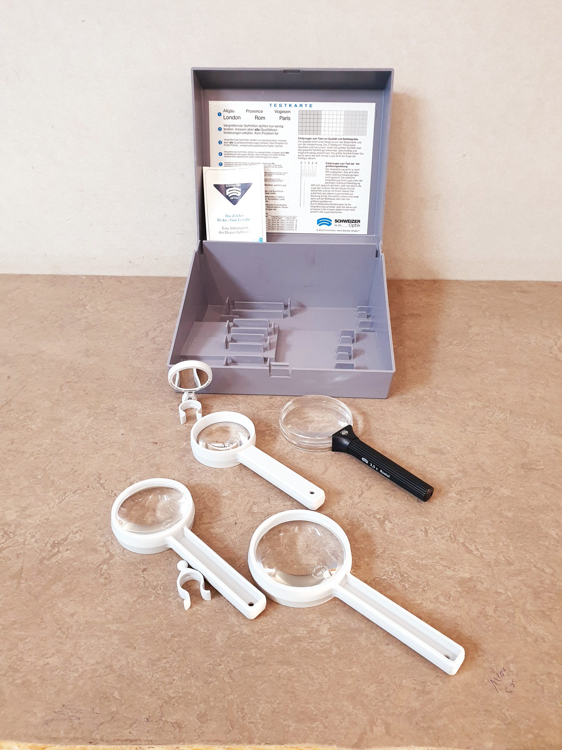 Schweizer Optik nach Dr Pieper Asotal Messkoffer