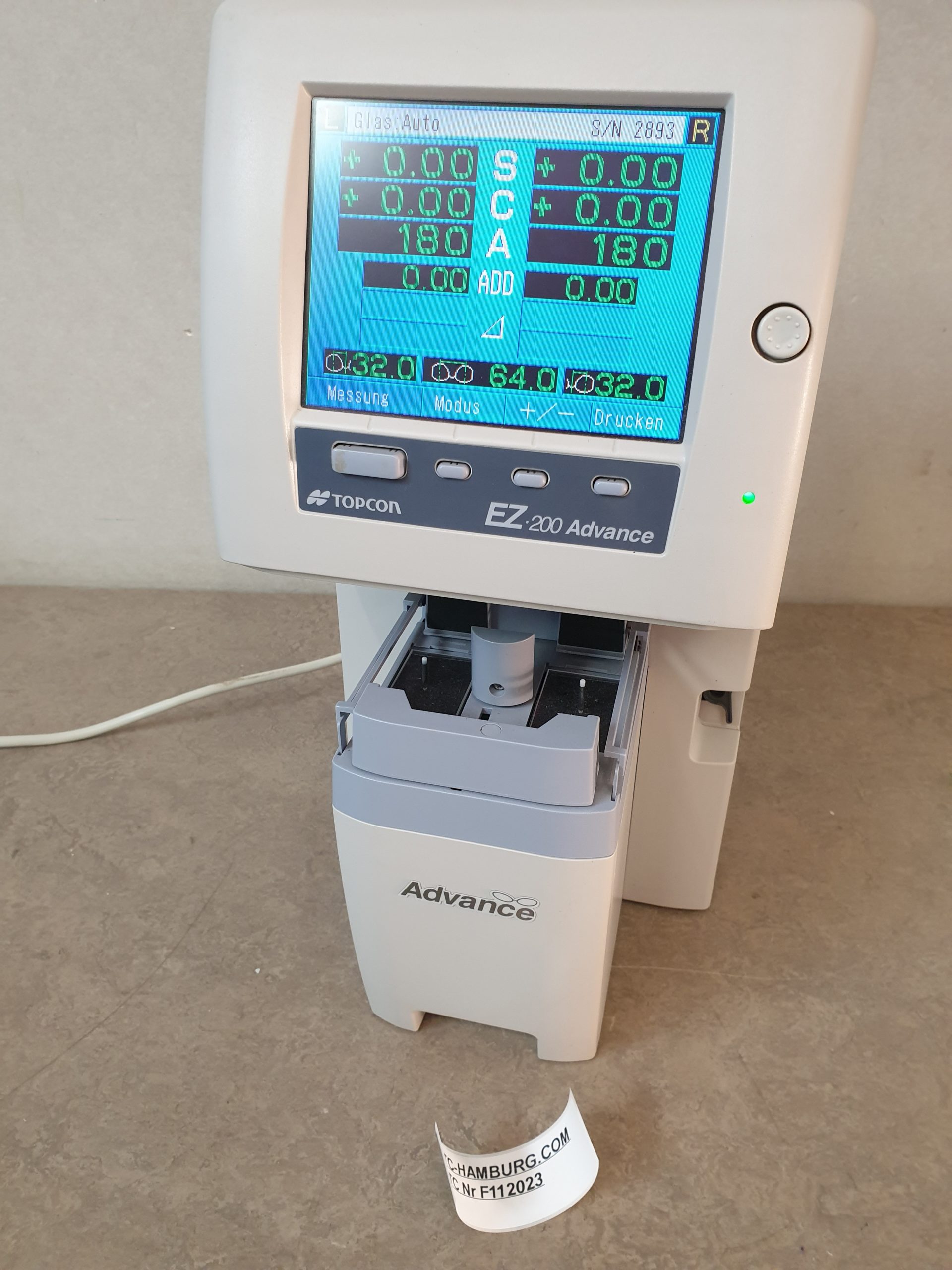 TOPCON AVANCE EZ-200 AUTO LENS ANALYZER Lensometer