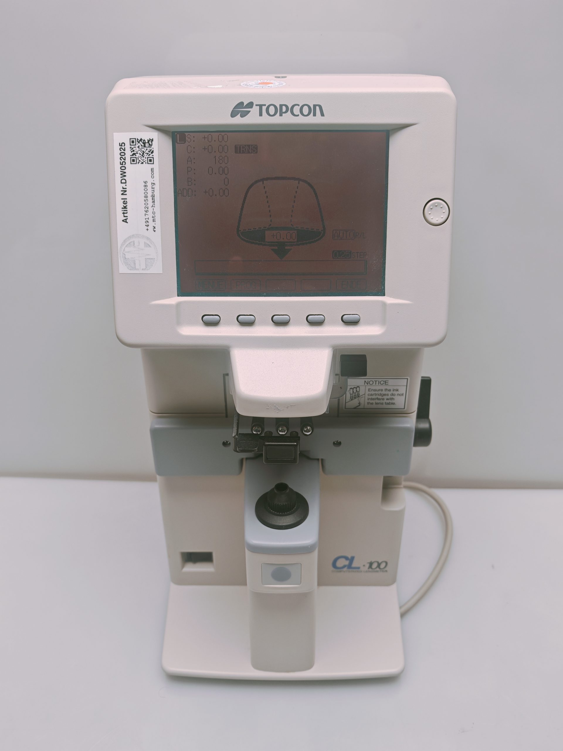 Topcon CL-100 Auto Scheitelbrechwertmesser Lensmeter